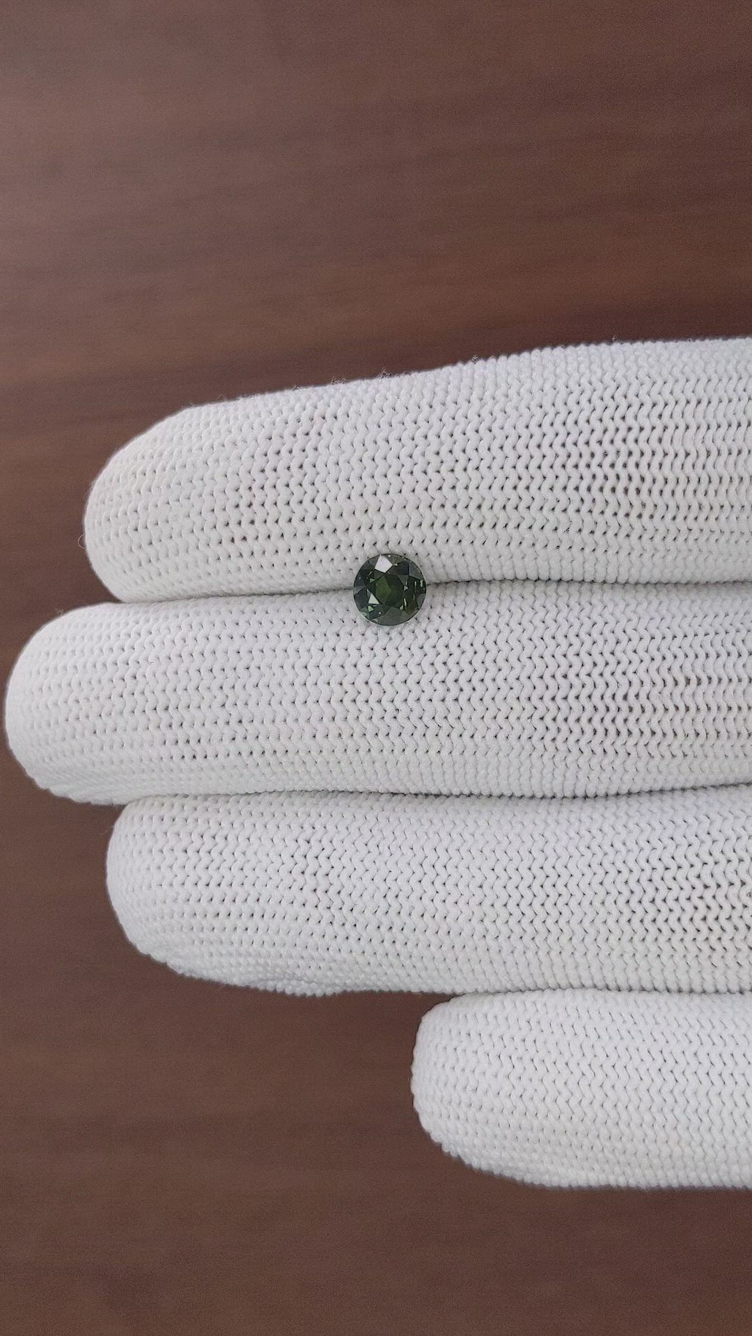 1.12 Ct. Yellowish Green Sapphire from Australia Size Video