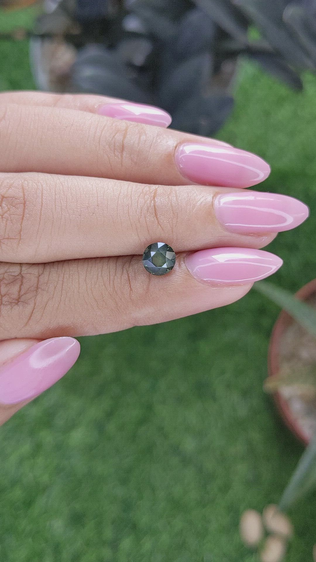1.38 Ct. Green Sapphire from Australia Size Video