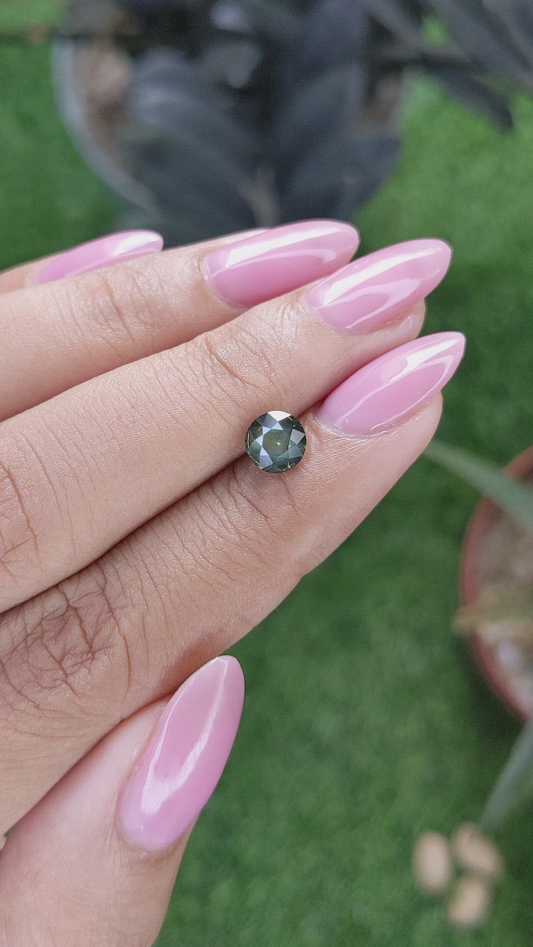 1.38 Ct. Green Sapphire from Australia Size Video