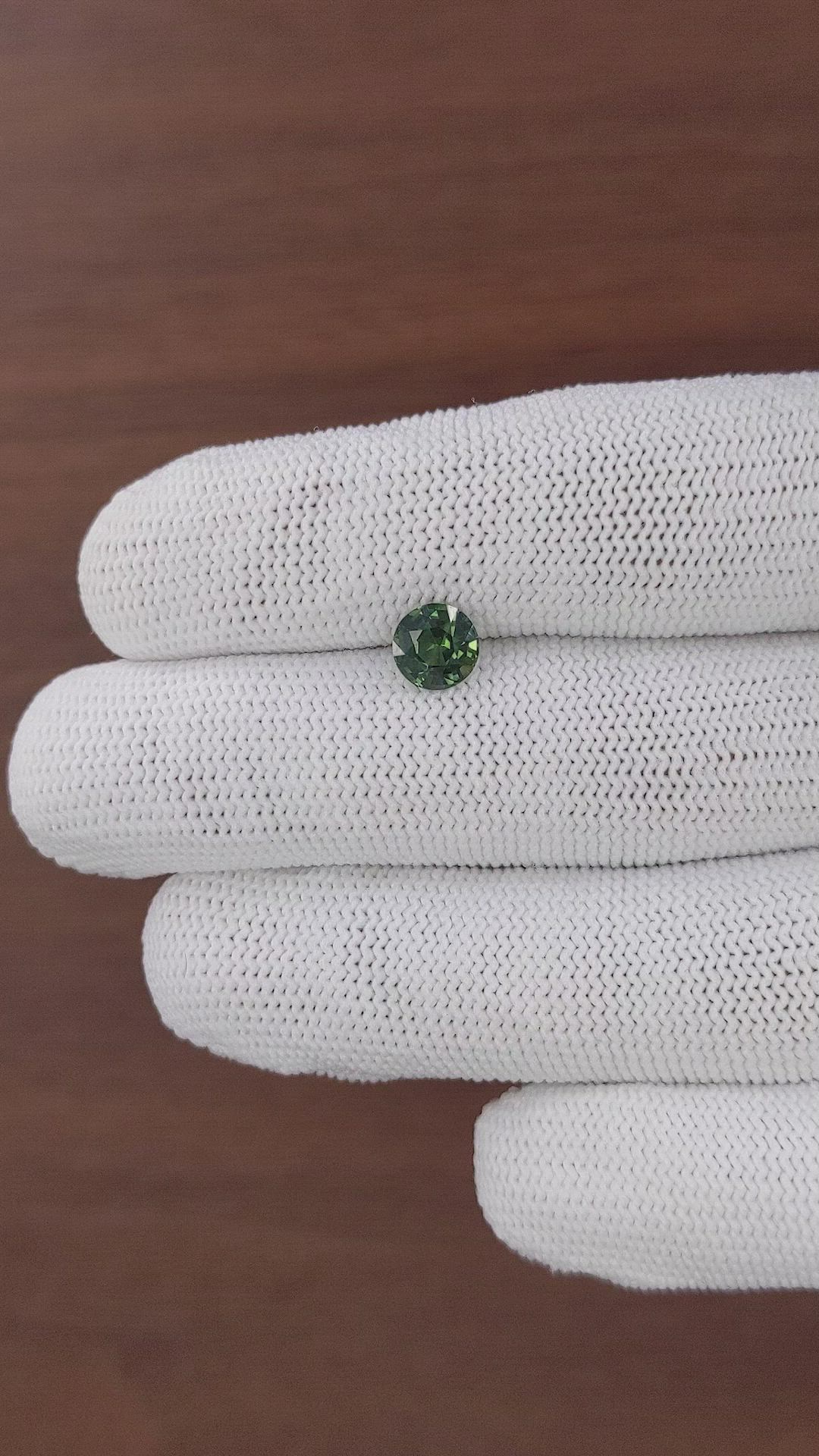 1.38 Ct. Green Sapphire from Australia Size Video