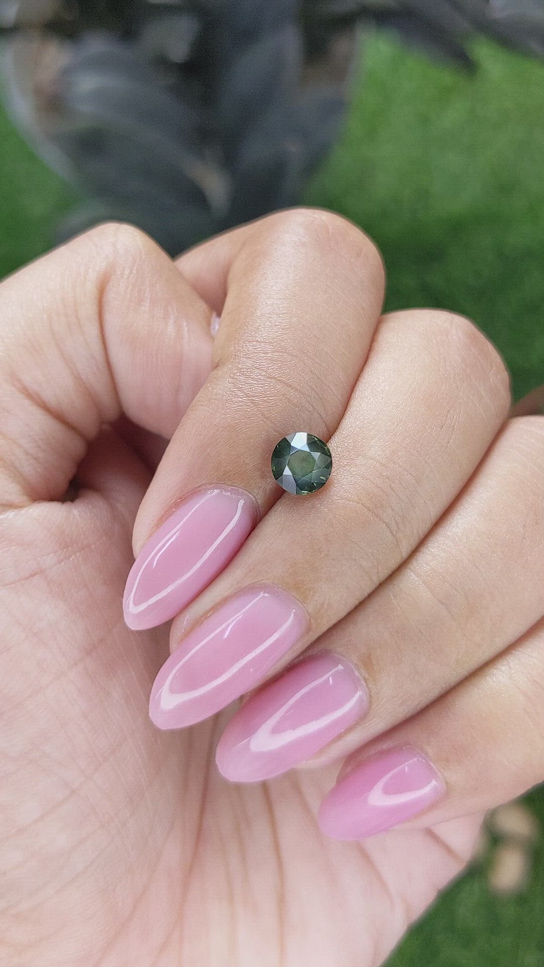 1.38 Ct. Green Sapphire from Australia Size Video