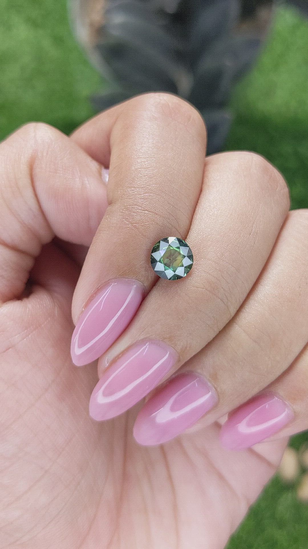 1.35 Ct. Yellowish Green Sapphire from Australia Size Video