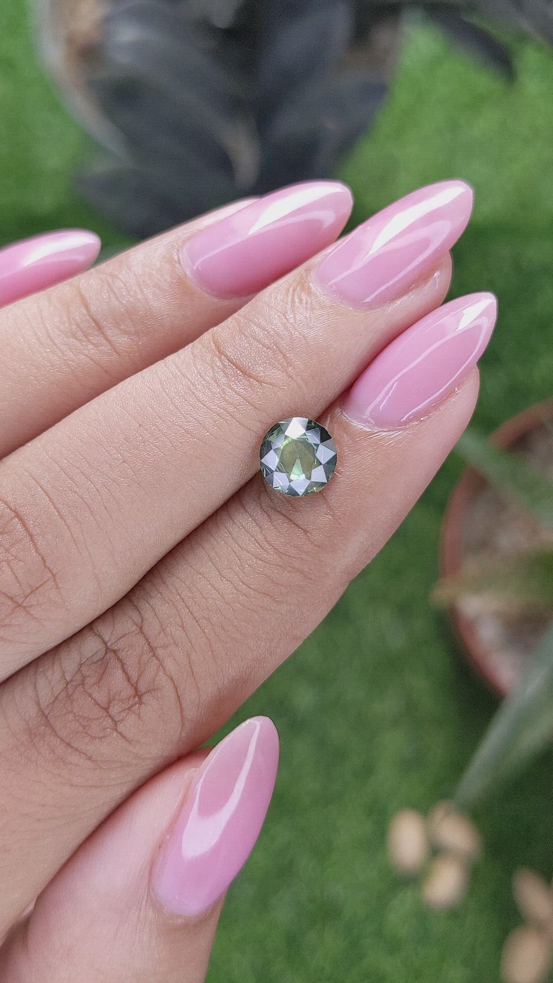 1.35 Ct. Yellowish Green Sapphire from Australia Size Video