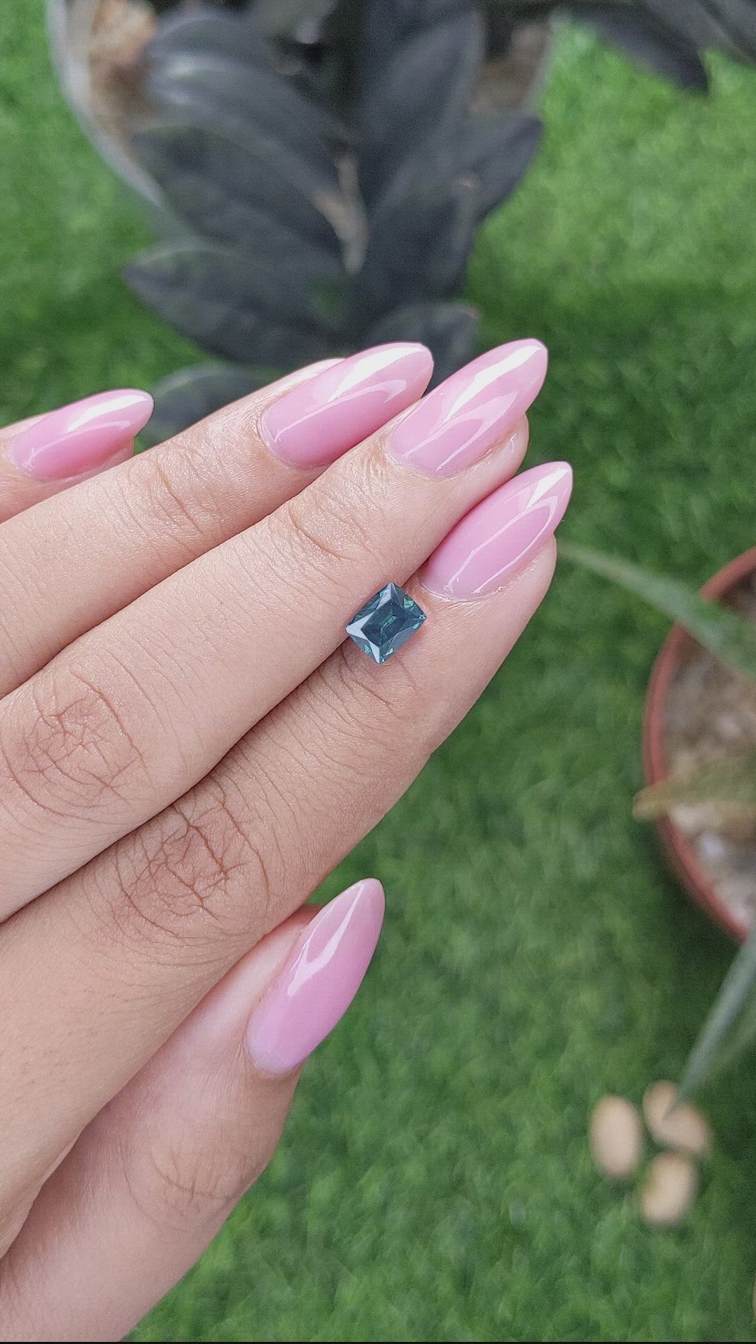 1.07 Ct. Greenish Blue Sapphire from Australia Size Video