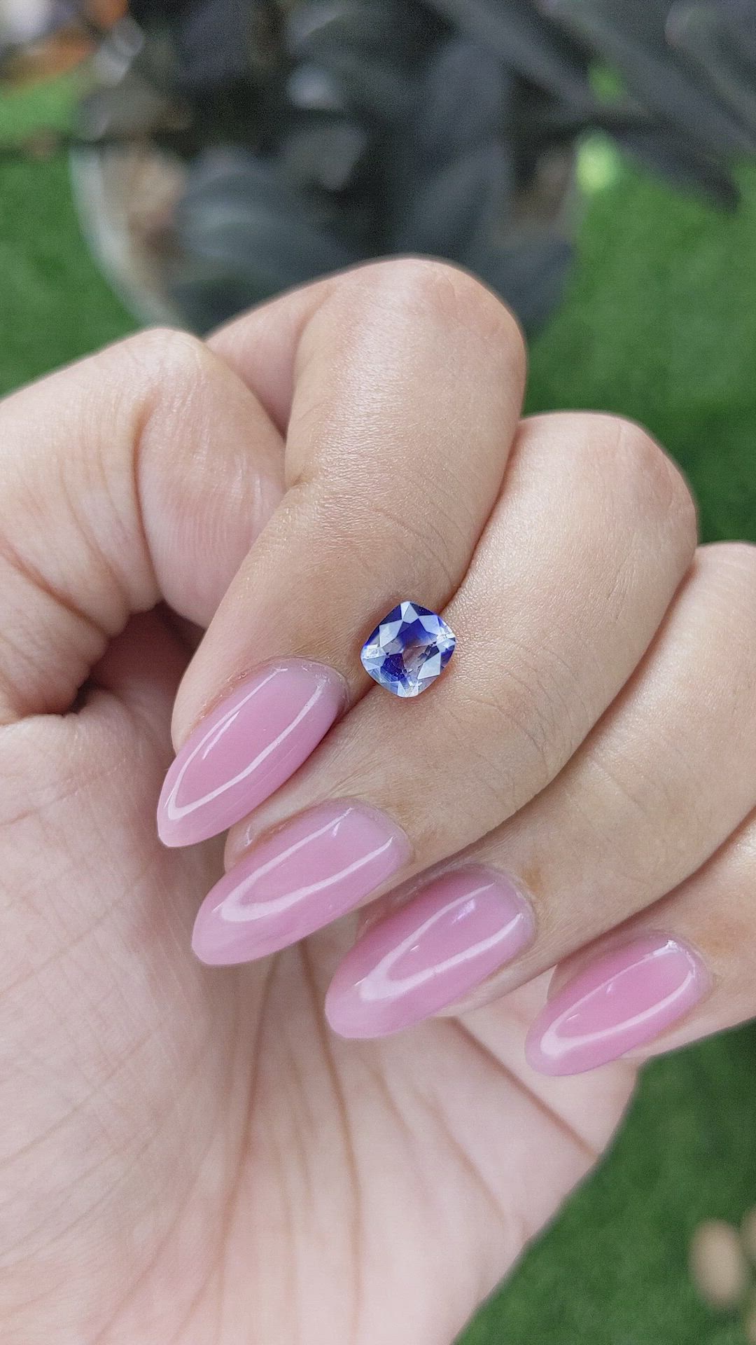 1.03 Ct. Bi Color / Parti Sapphire from Ceylon (Sri Lanka) Size Video