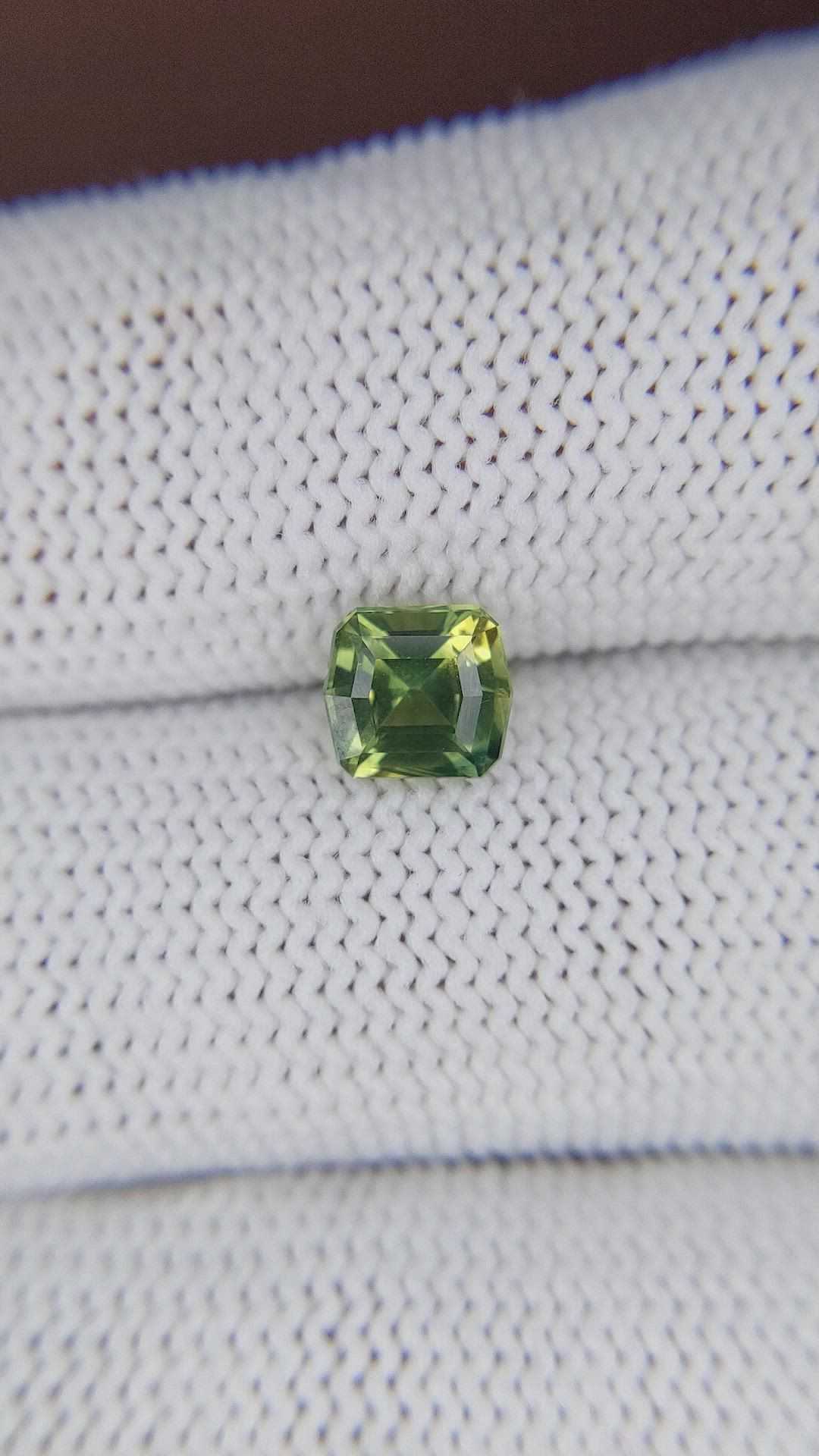 1.28 Ct. Yellowish Green Sapphire from Australia Size Video