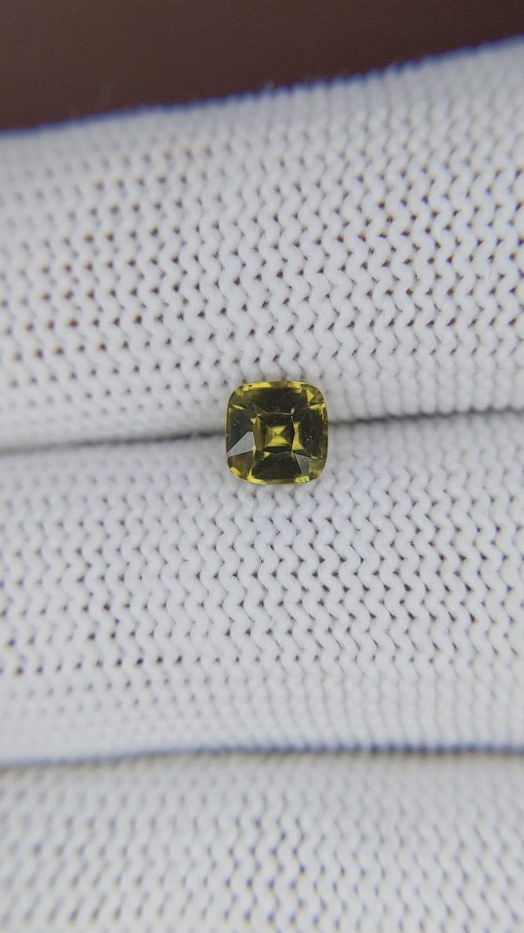 1.03 Ct. Greenish Yellow Sapphire from Australia Size Video