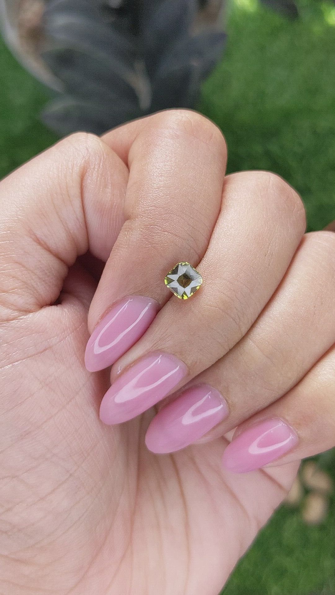 1.03 Ct. Greenish Yellow Sapphire from Australia Size Video