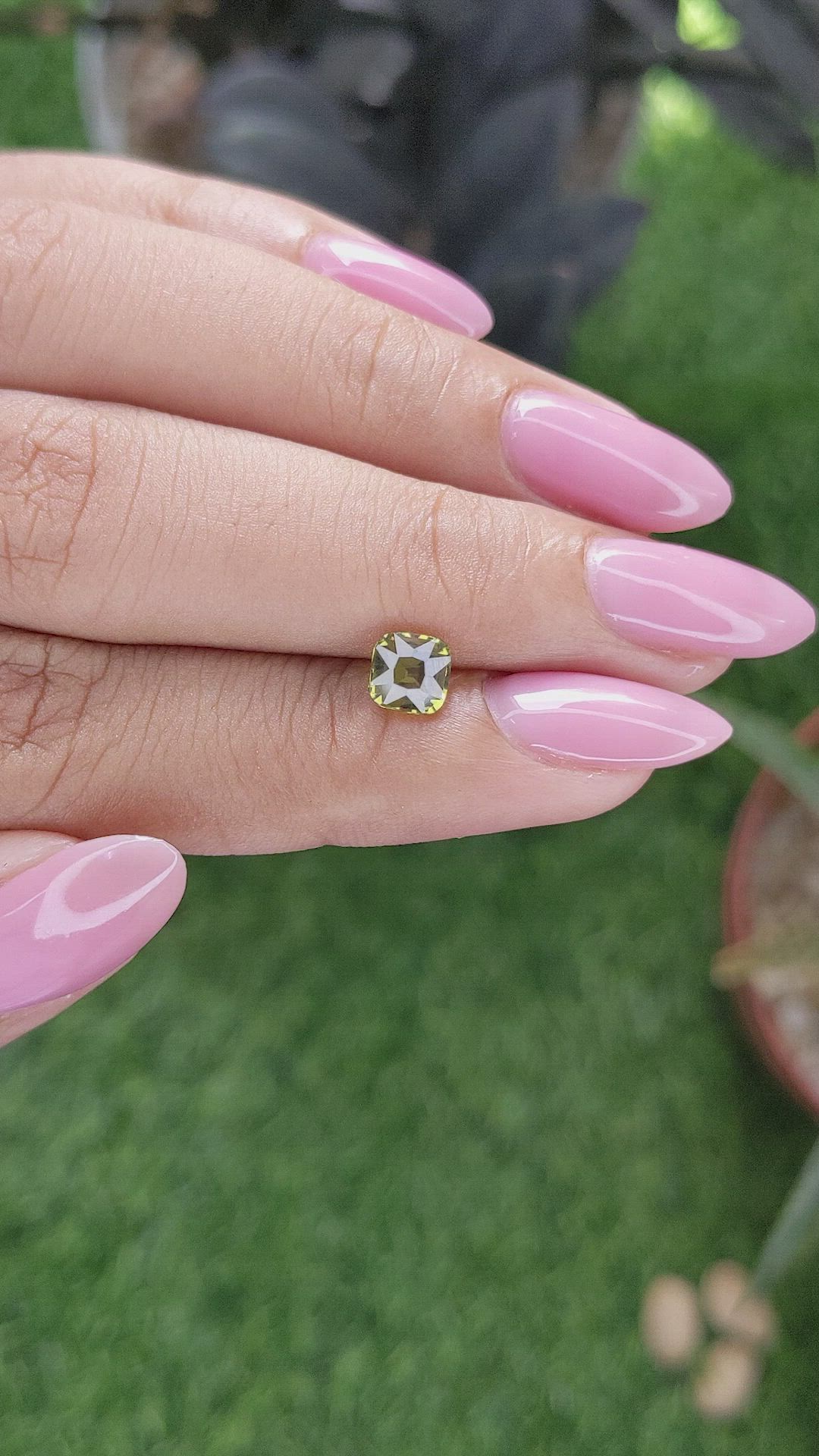 1.03 Ct. Greenish Yellow Sapphire from Australia Size Video