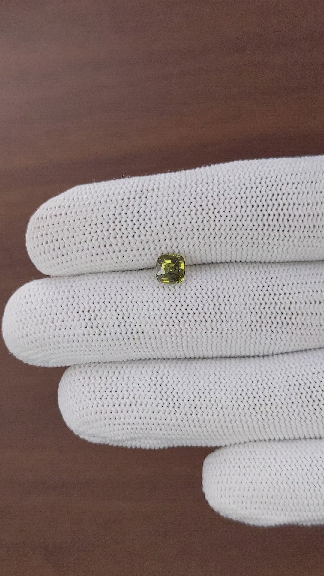 1.03 Ct. Greenish Yellow Sapphire from Australia Size Video