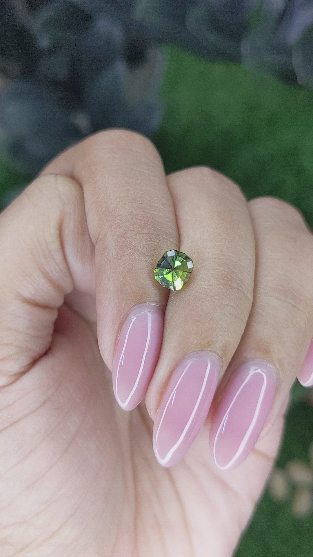 1.26 Ct. Yellowish Green Sapphire from Australia Size Video