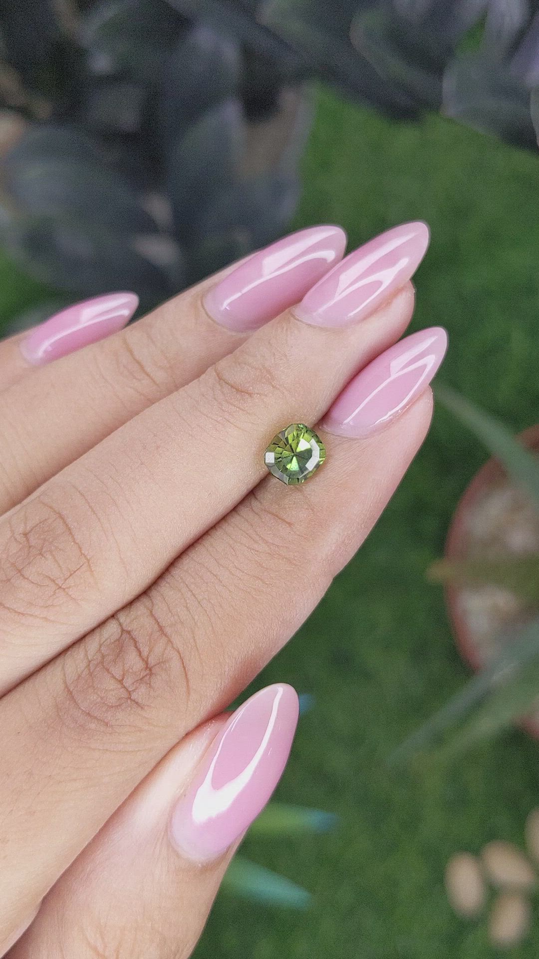 1.26 Ct. Yellowish Green Sapphire from Australia Size Video