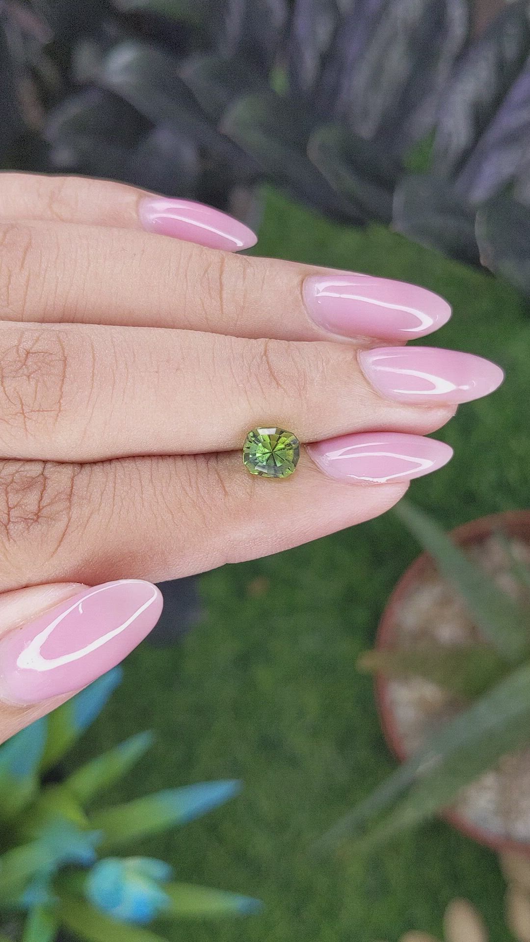 1.26 Ct. Yellowish Green Sapphire from Australia Size Video