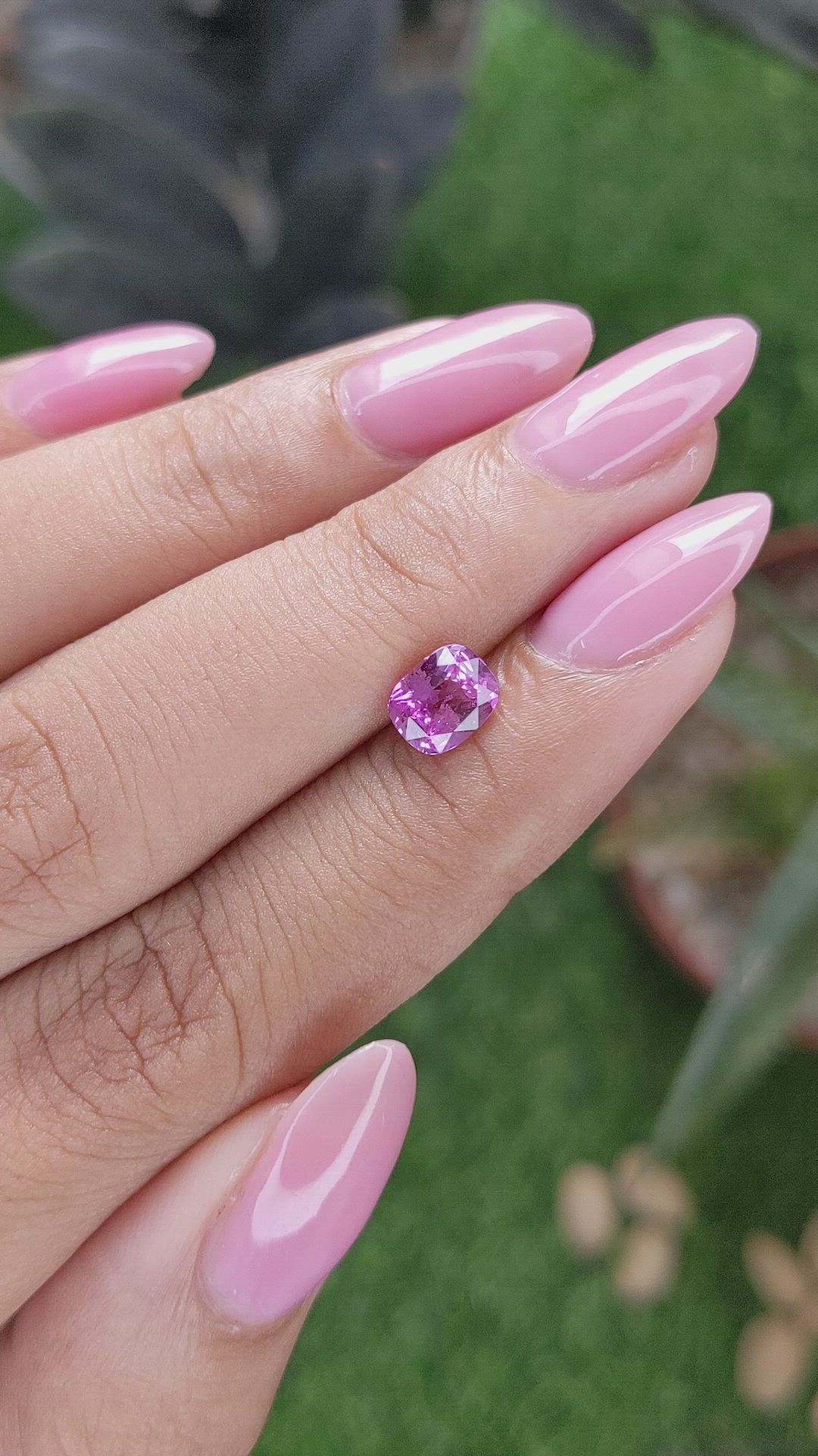 1.13 Ct. Purplish Pink Sapphire from Australia Size Video