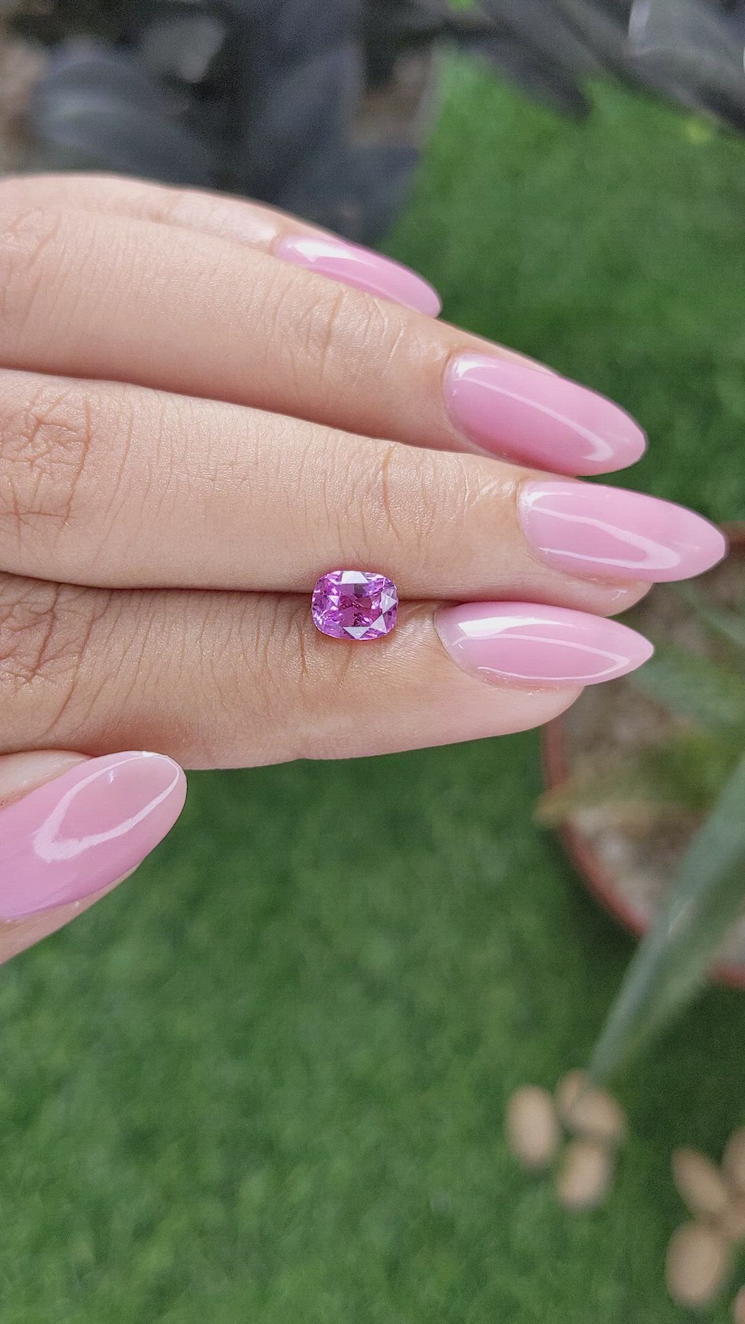 1.13 Ct. Purplish Pink Sapphire from Australia Size Video