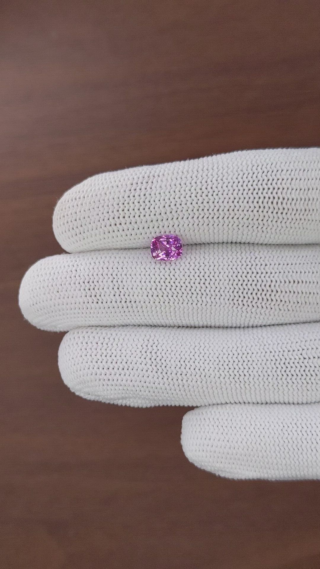 1.13 Ct. Purplish Pink Sapphire from Australia Size Video