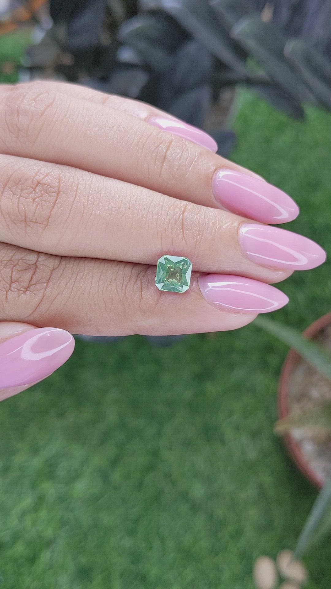 1.56 Ct. Yellowish Green Sapphire from Australia Size Video
