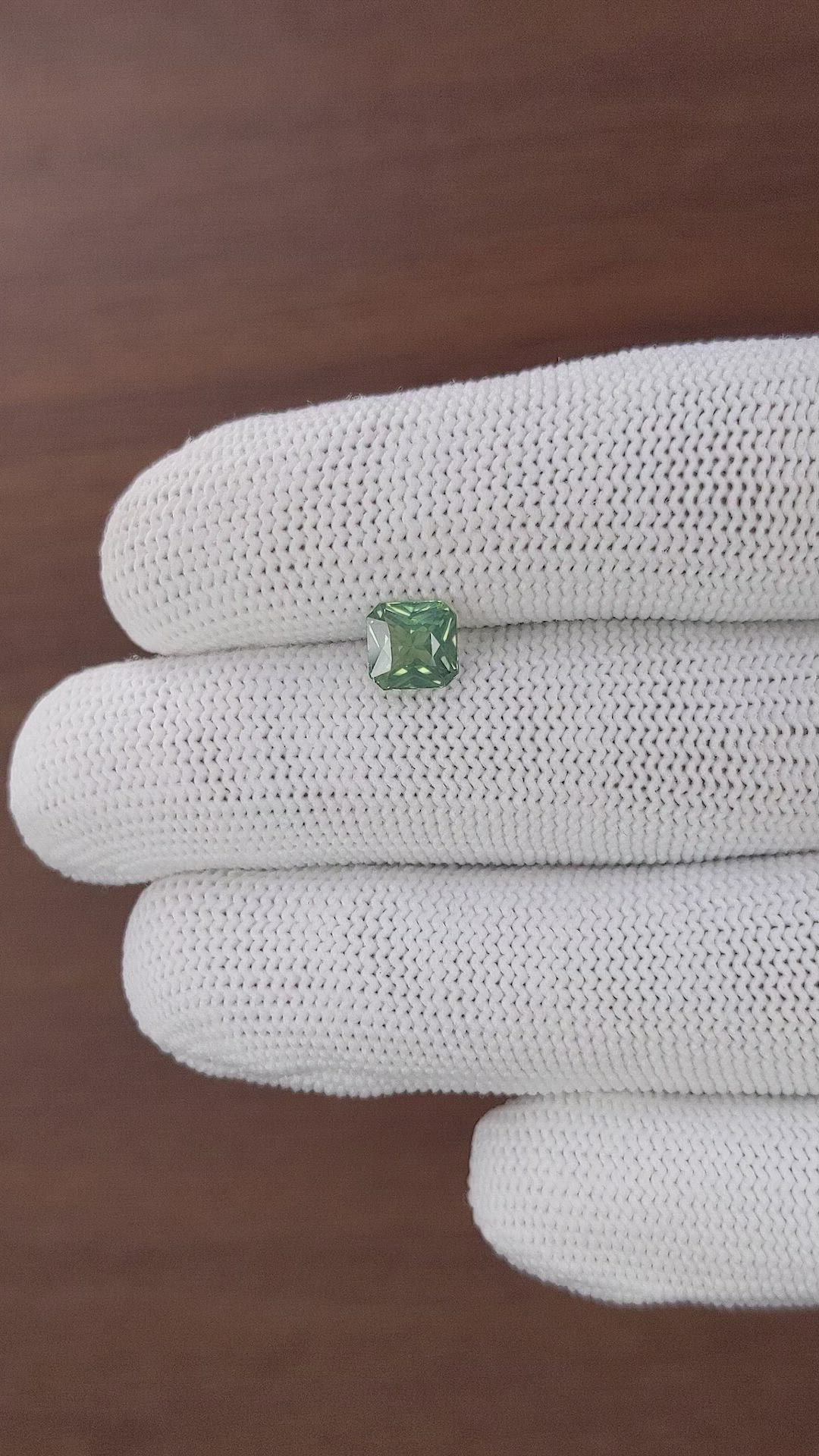1.56 Ct. Yellowish Green Sapphire from Australia Size Video