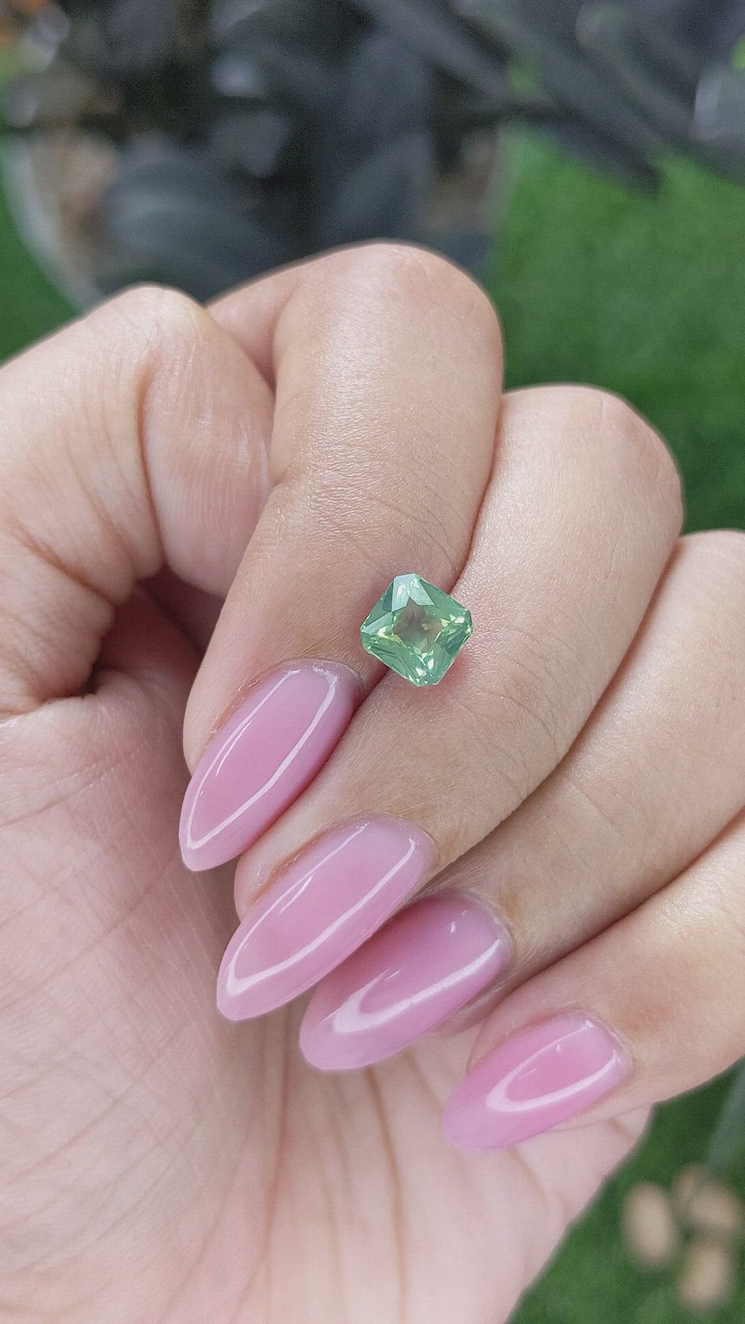 1.56 Ct. Yellowish Green Sapphire from Australia Size Video
