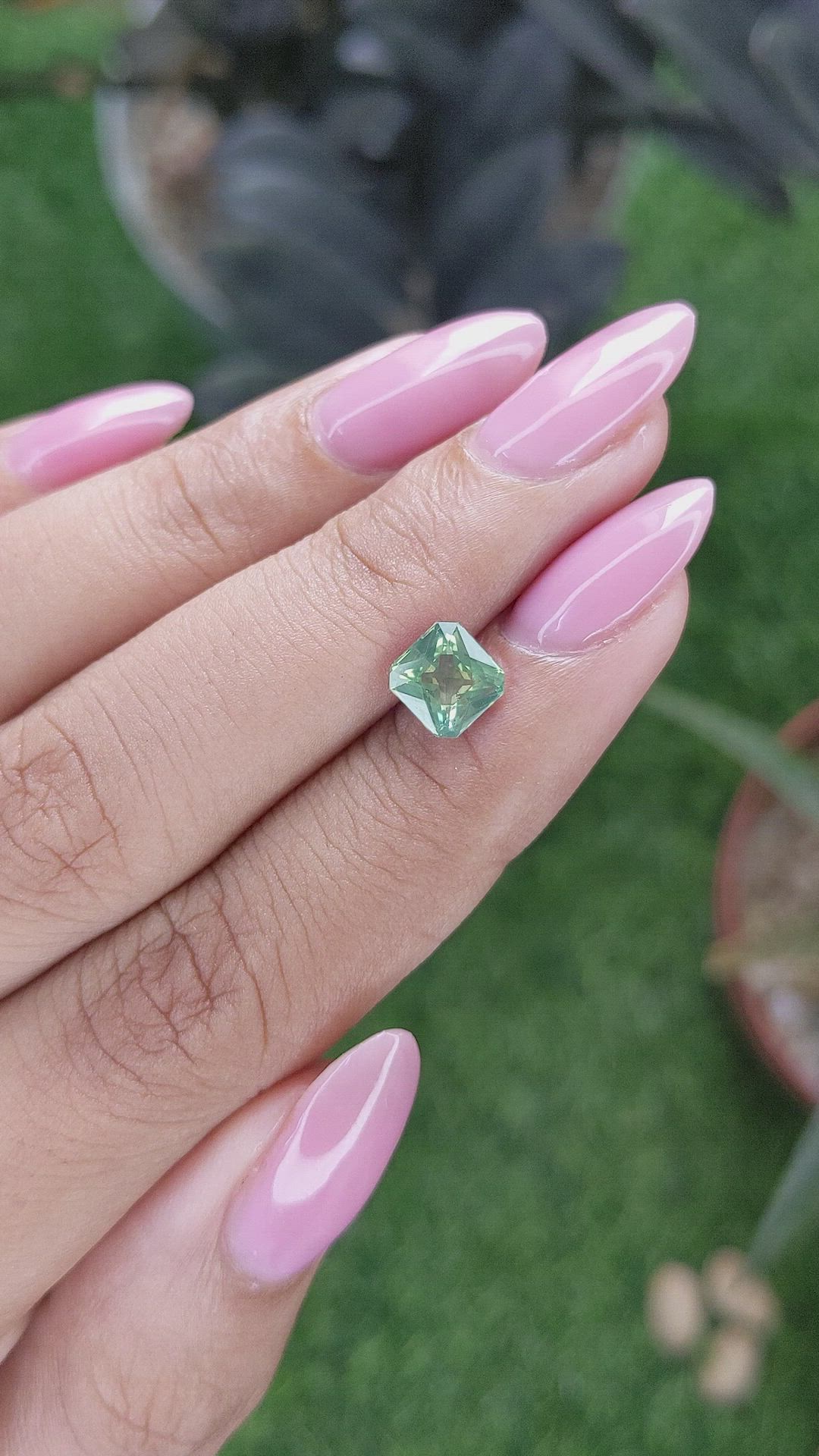 1.56 Ct. Yellowish Green Sapphire from Australia Size Video