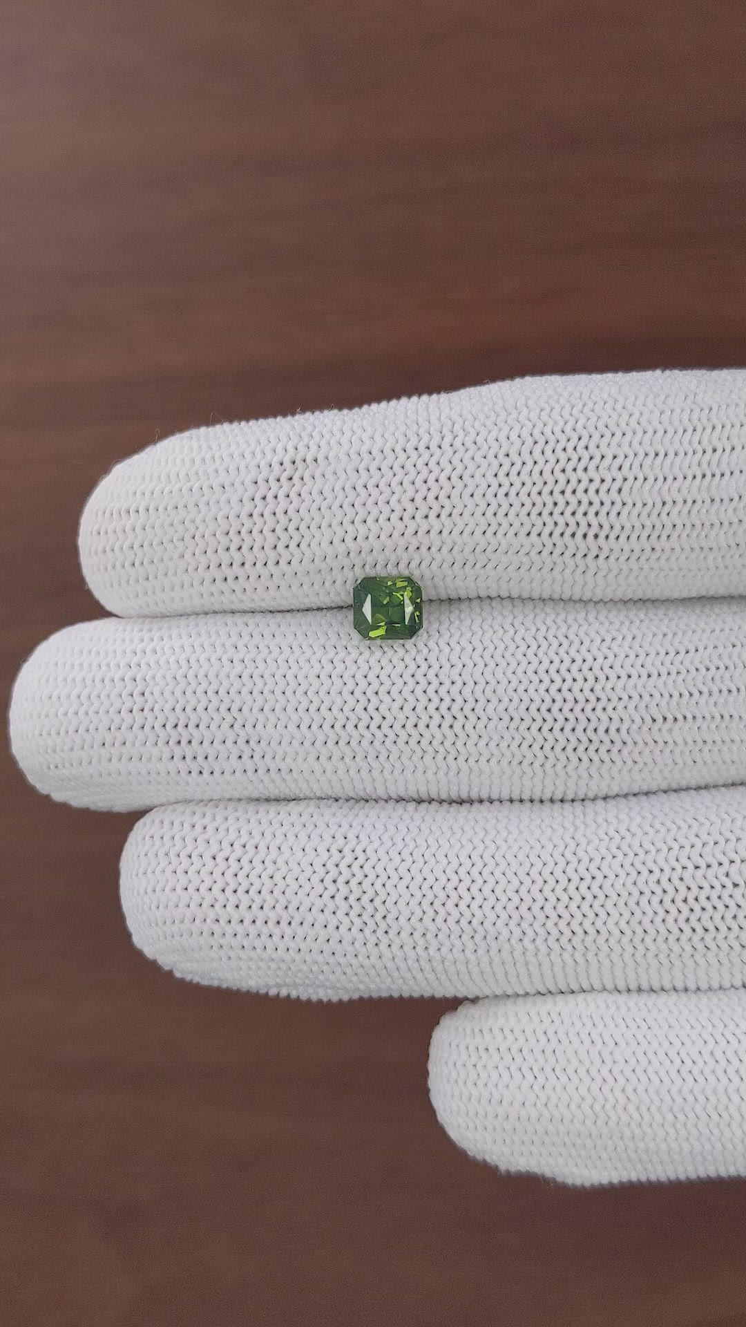 1.12 Ct. Green Sapphire from Australia Size Video