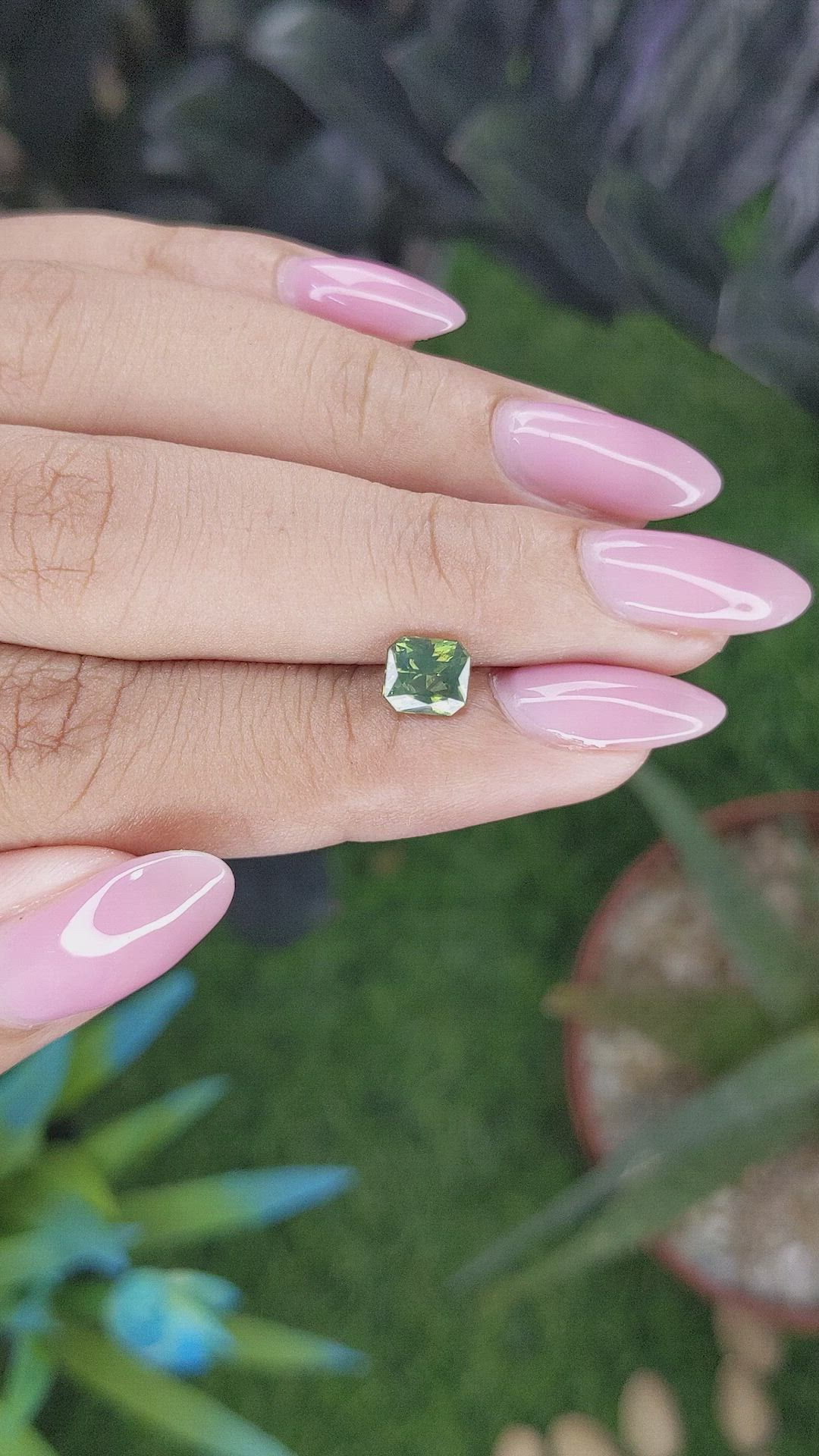 1.12 Ct. Green Sapphire from Australia Size Video
