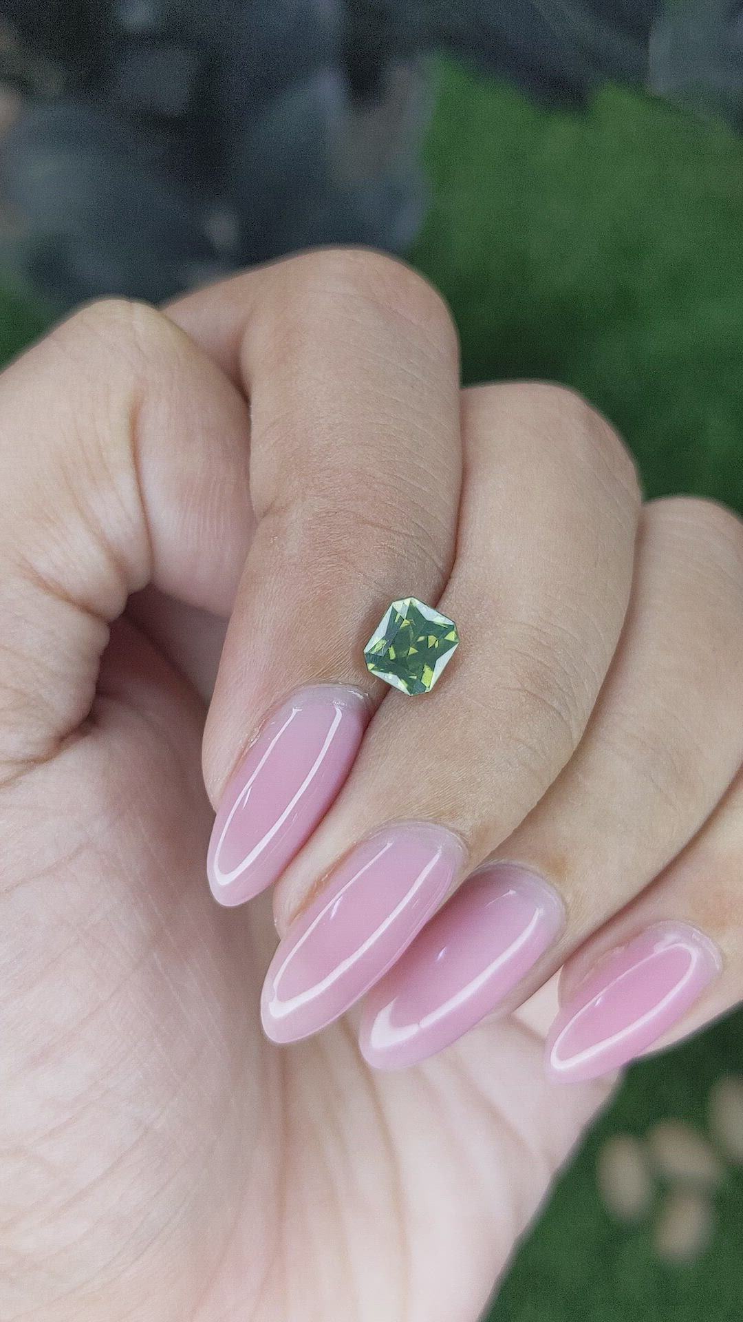 1.12 Ct. Green Sapphire from Australia Size Video
