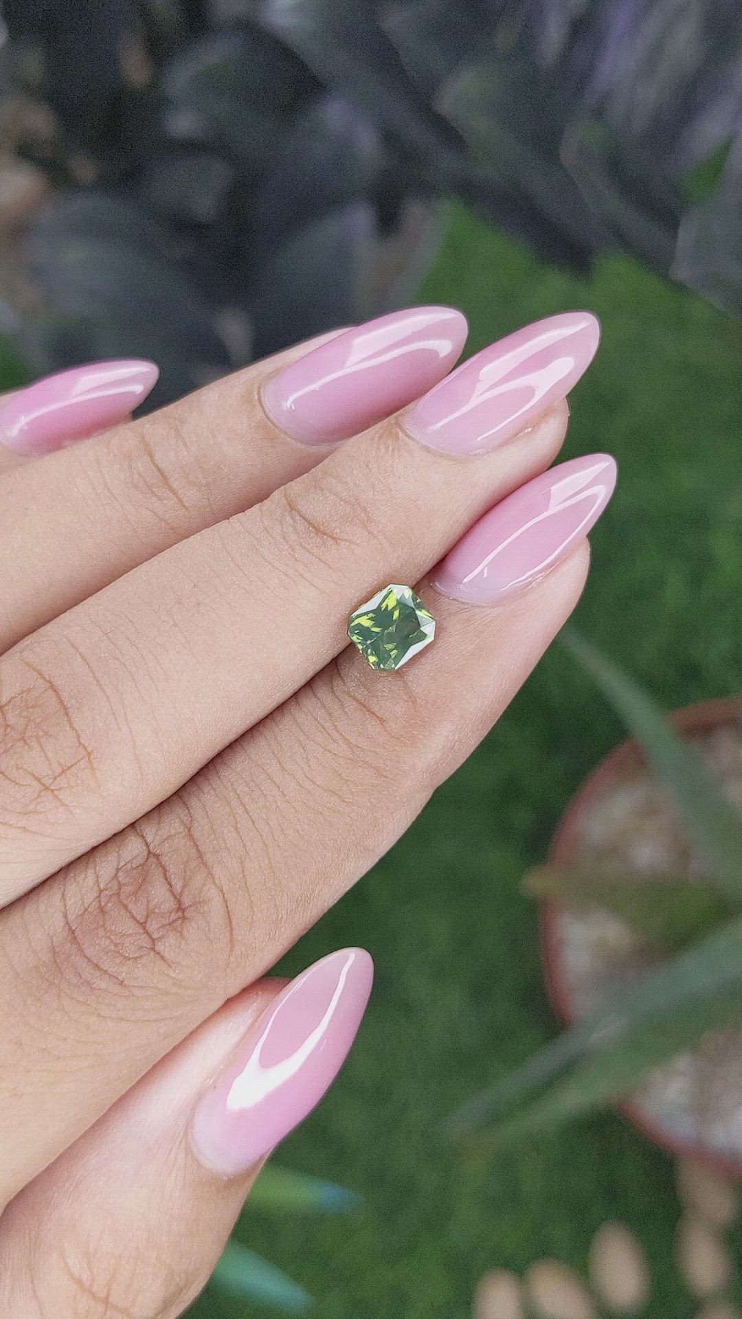 1.12 Ct. Green Sapphire from Australia Size Video