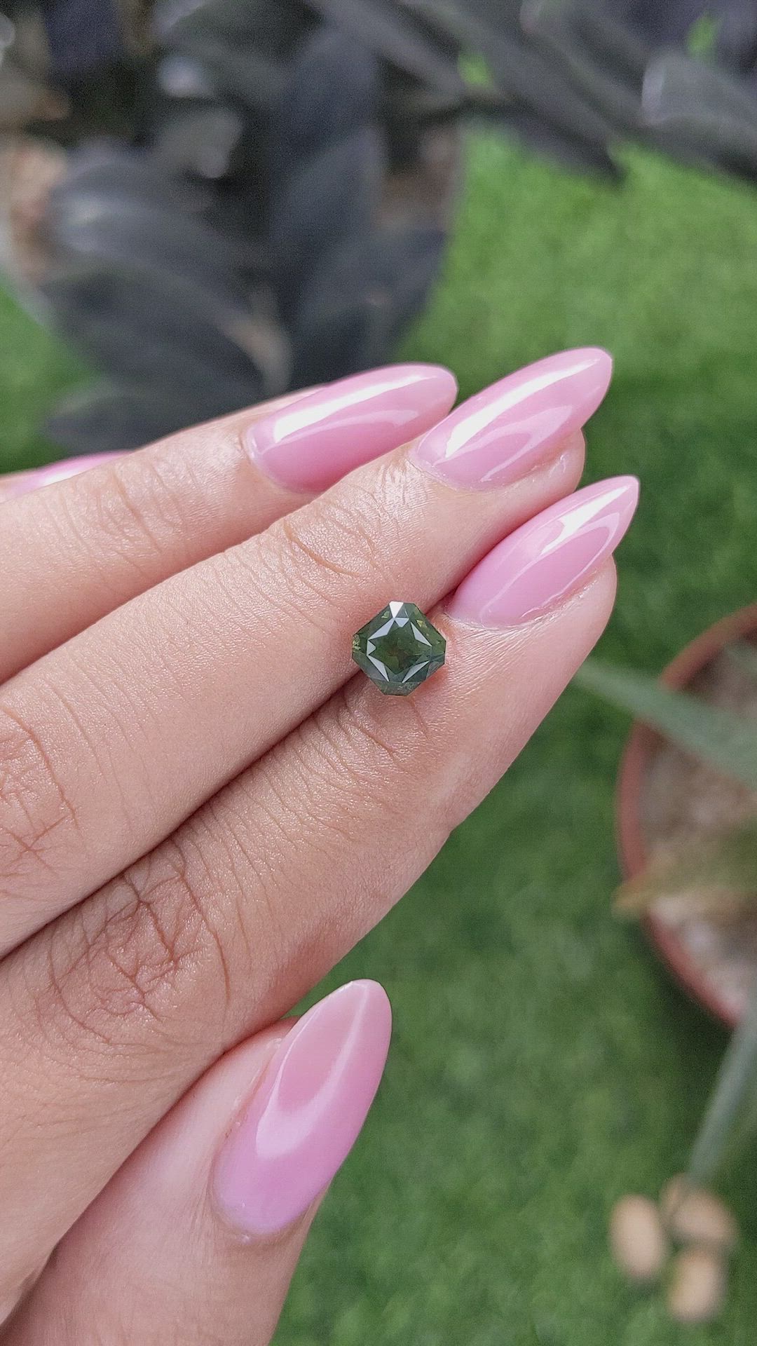 1.54 Ct. Yellowish Green Sapphire from Australia Size Video