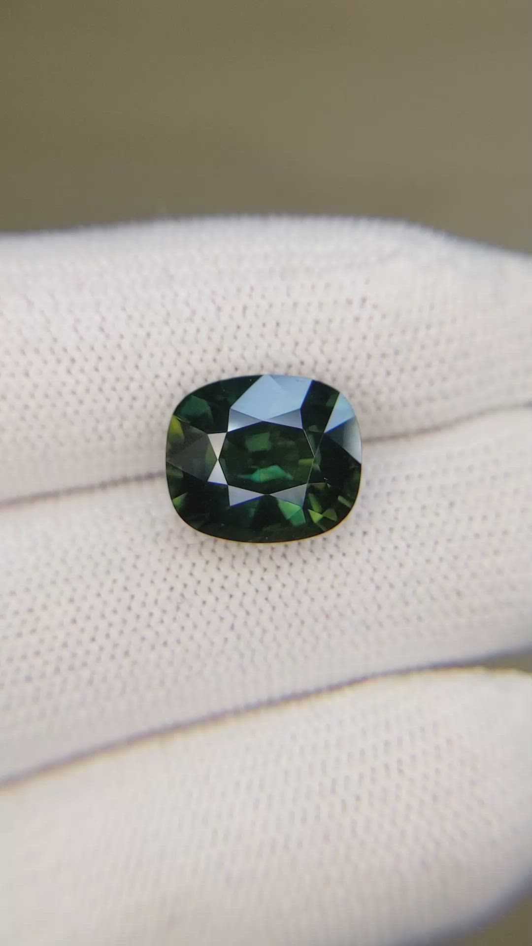 5.86 Ct. Bluish Green Sapphire from Madagascar Size Video