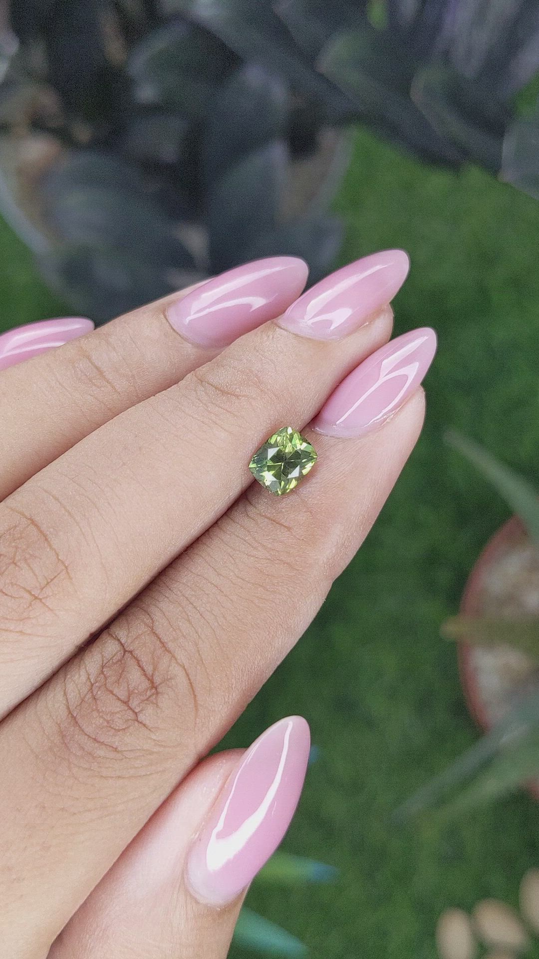 1.27 Ct. Yellowish Green Sapphire from Tanzania Size Video