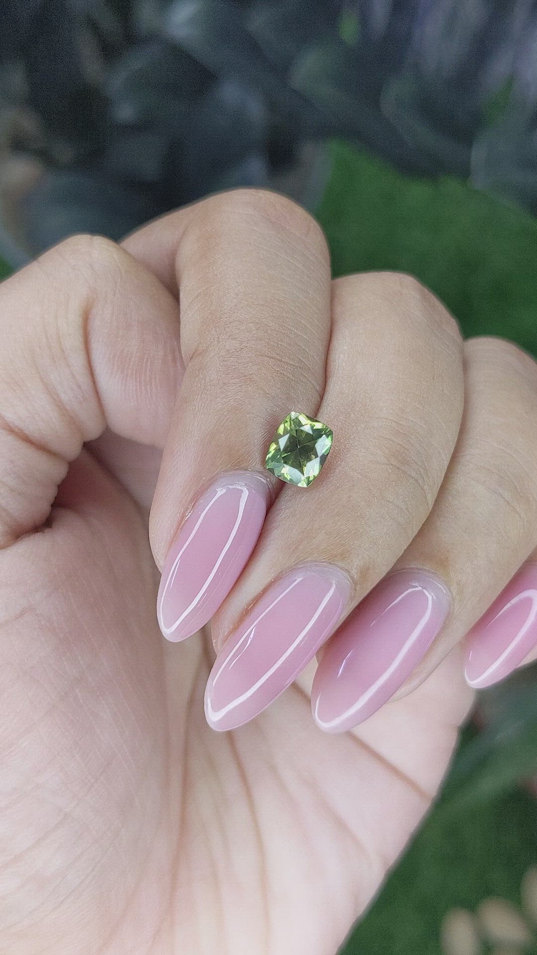 1.27 Ct. Yellowish Green Sapphire from Tanzania Size Video