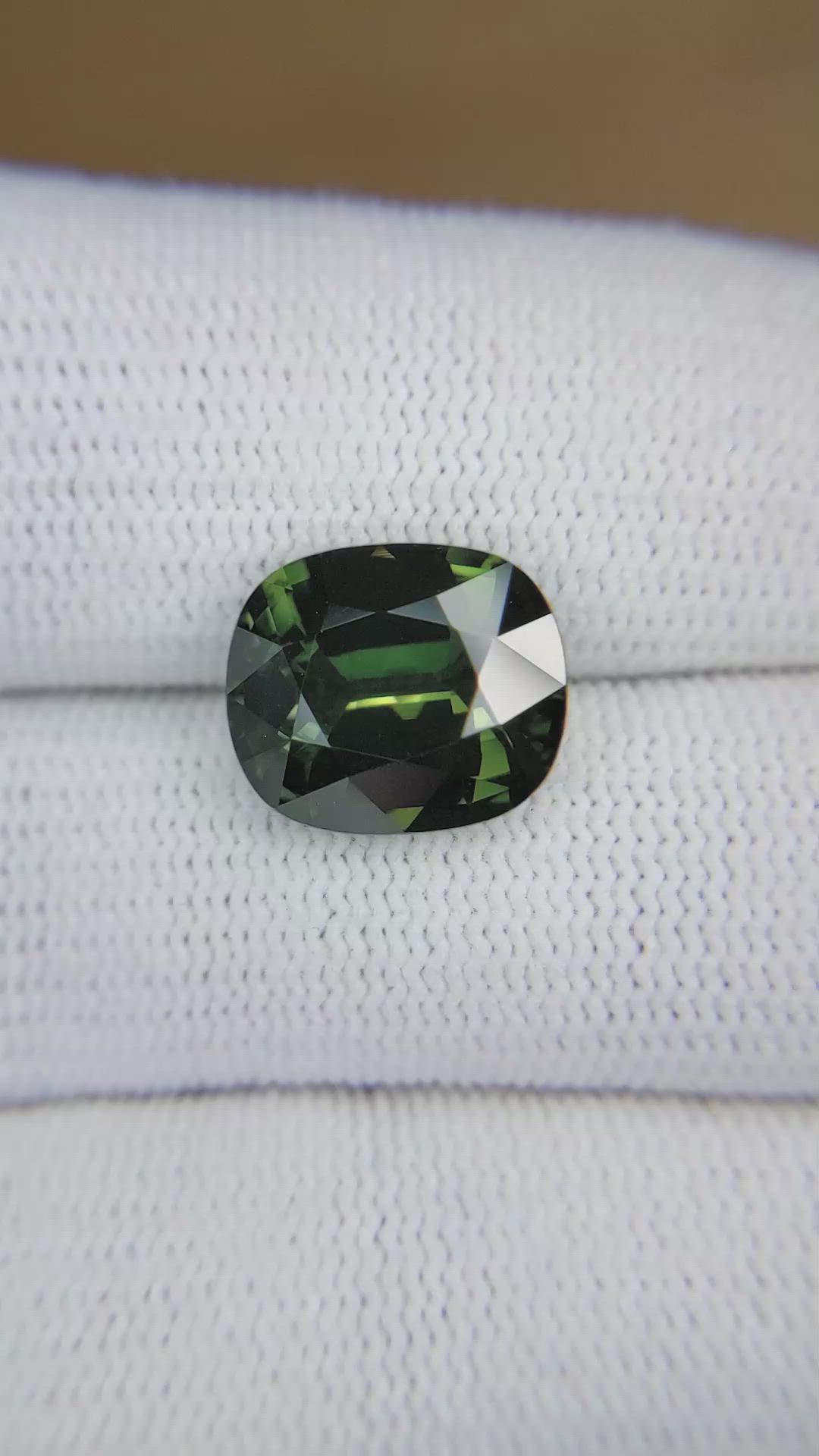 7.12 Ct. Green Sapphire from Madagascar Size Video