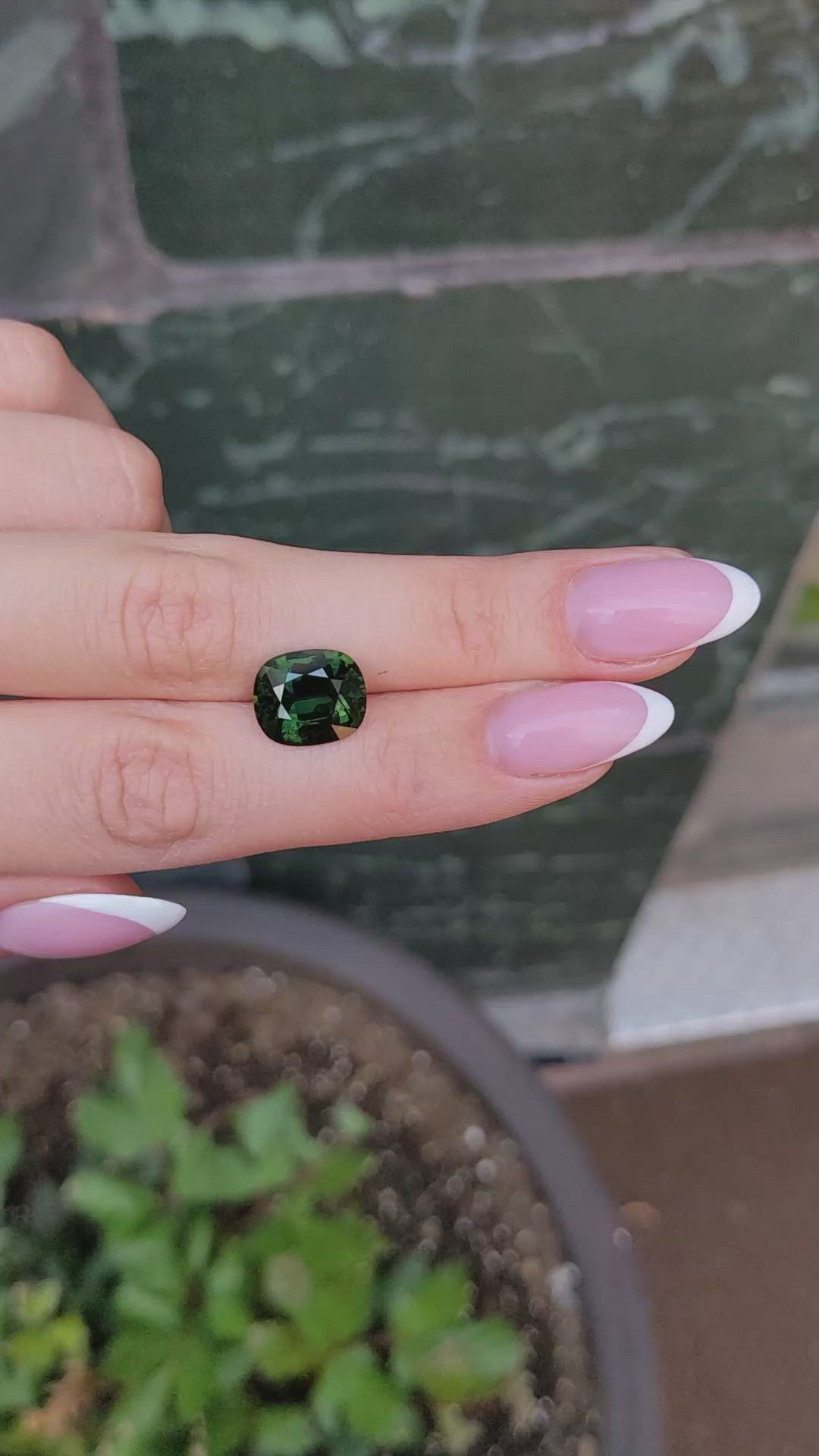 7.12 Ct. Green Sapphire from Madagascar Size Video