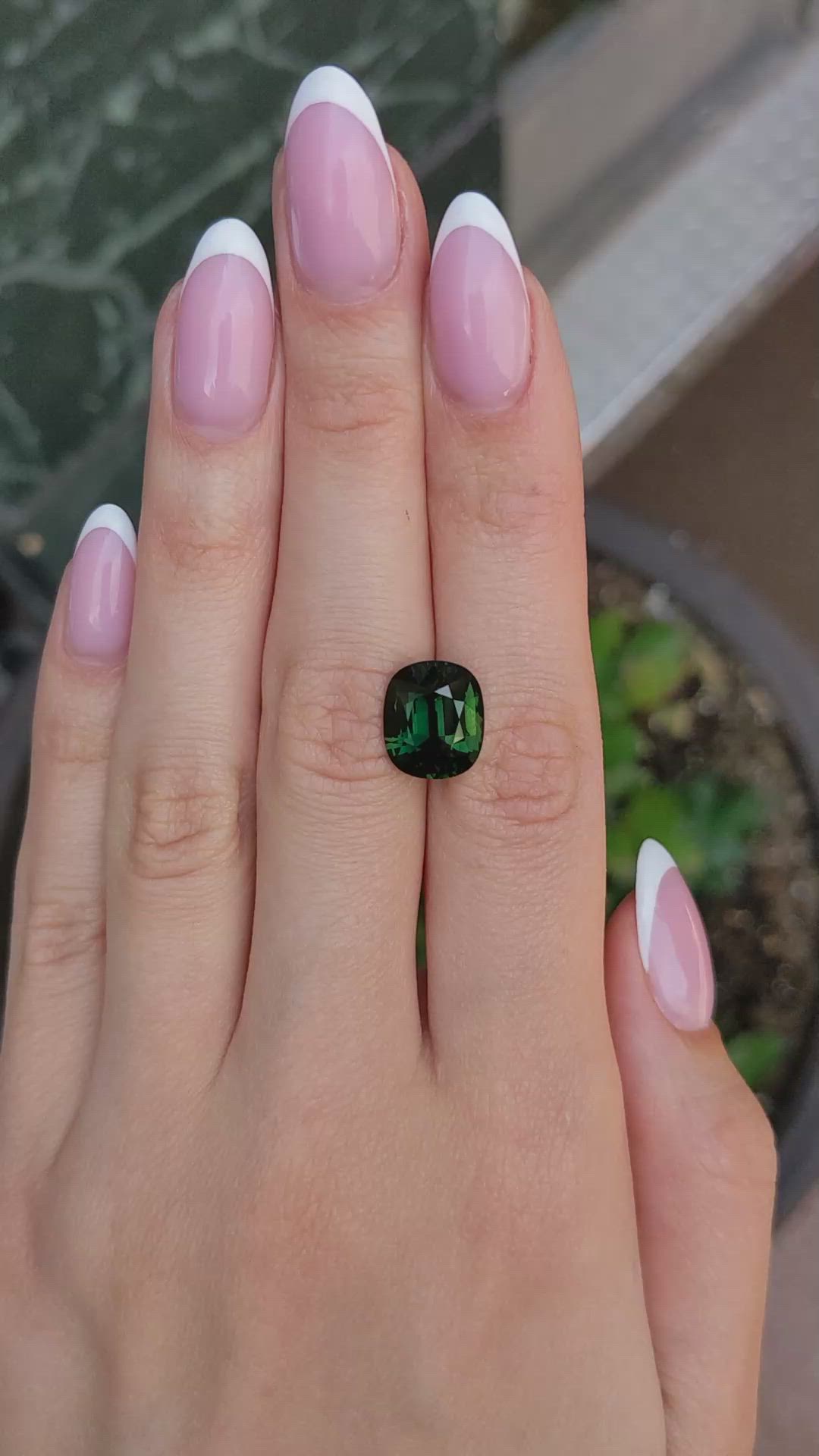 7.12 Ct. Green Sapphire from Madagascar Size Video
