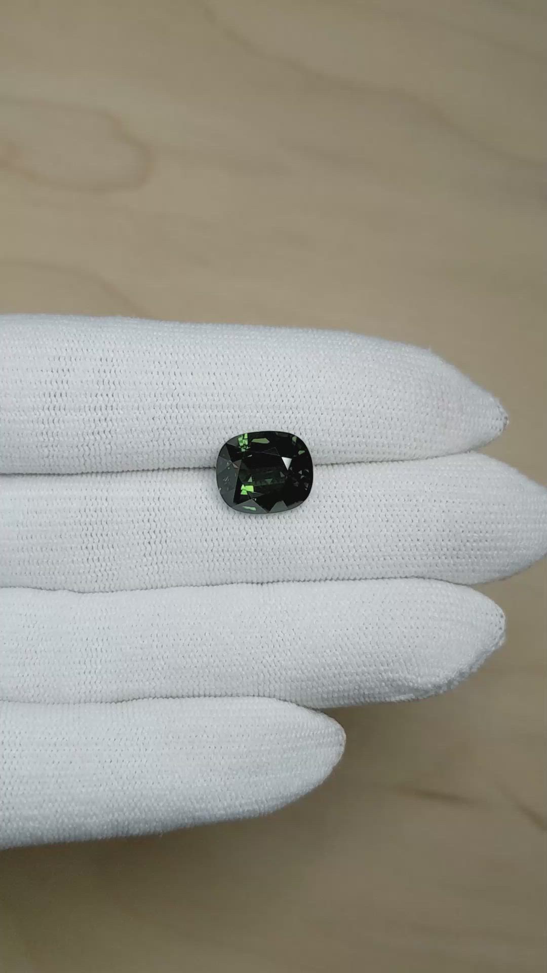 7.12 Ct. Green Sapphire from Madagascar Size Video
