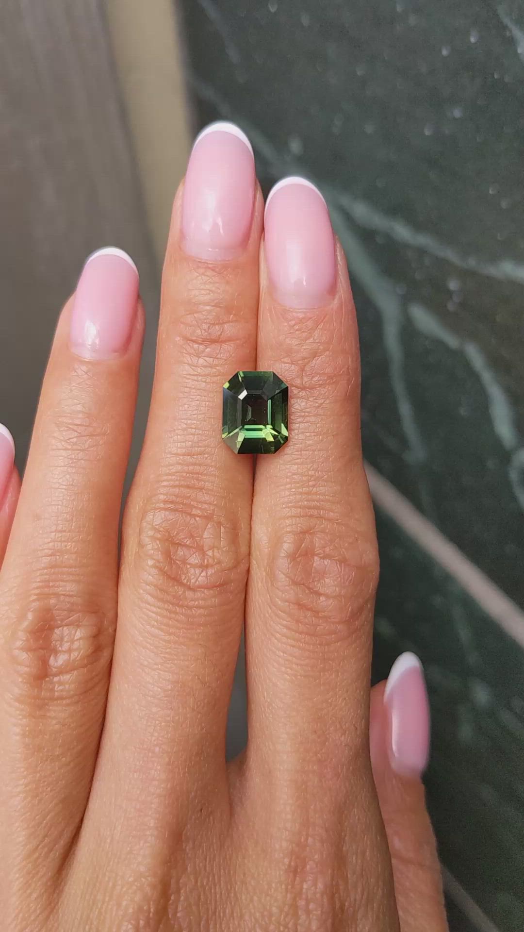 4.51 Ct. Yellowish Green Sapphire from Madagascar Size Video