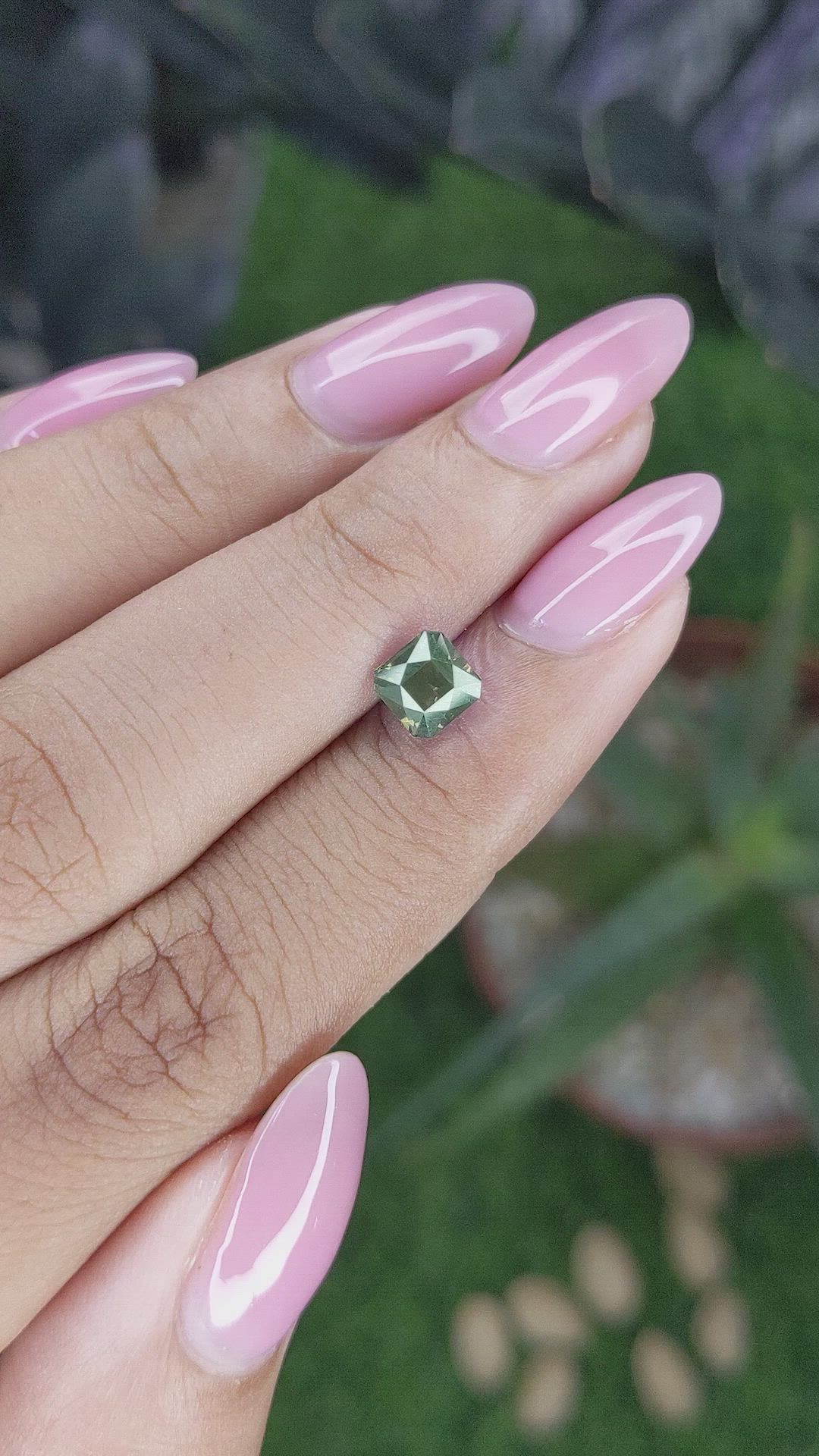 1.27 Ct. Yellowish Green Sapphire from Australia Size Video