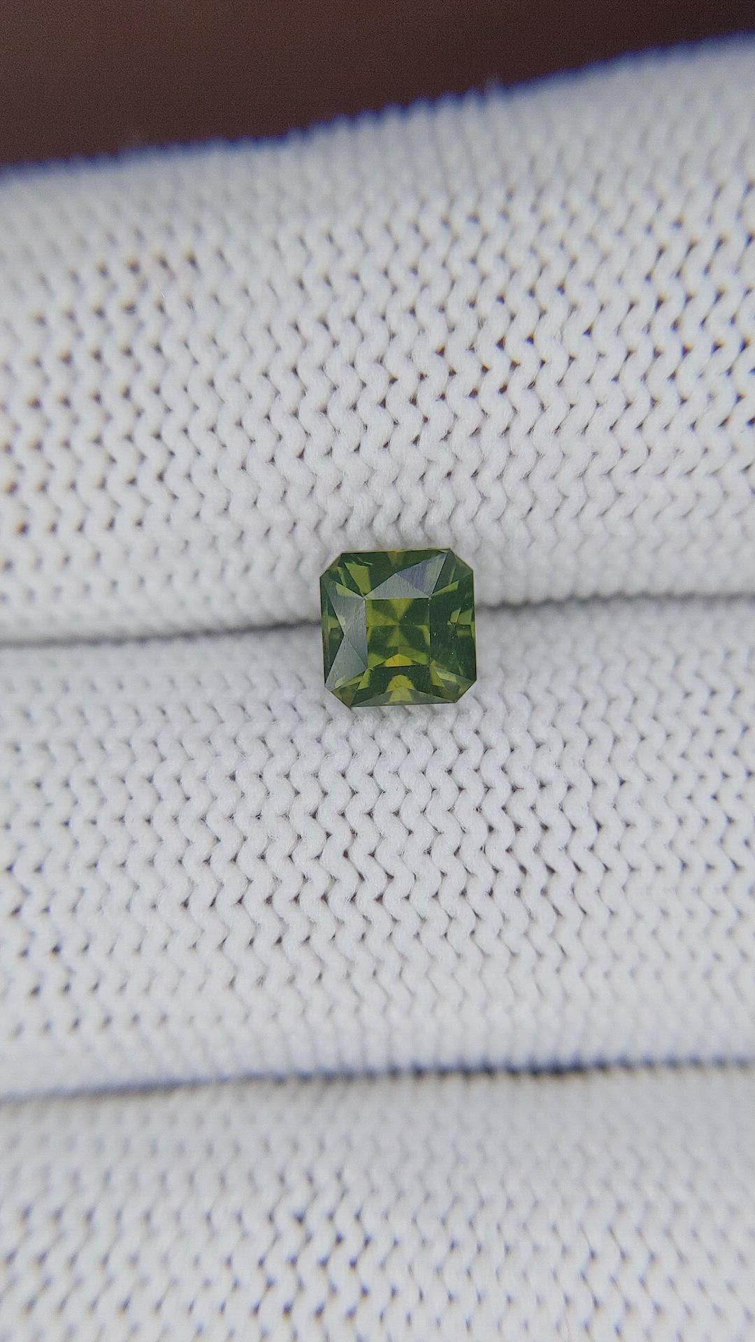 1.27 Ct. Yellowish Green Sapphire from Australia Size Video