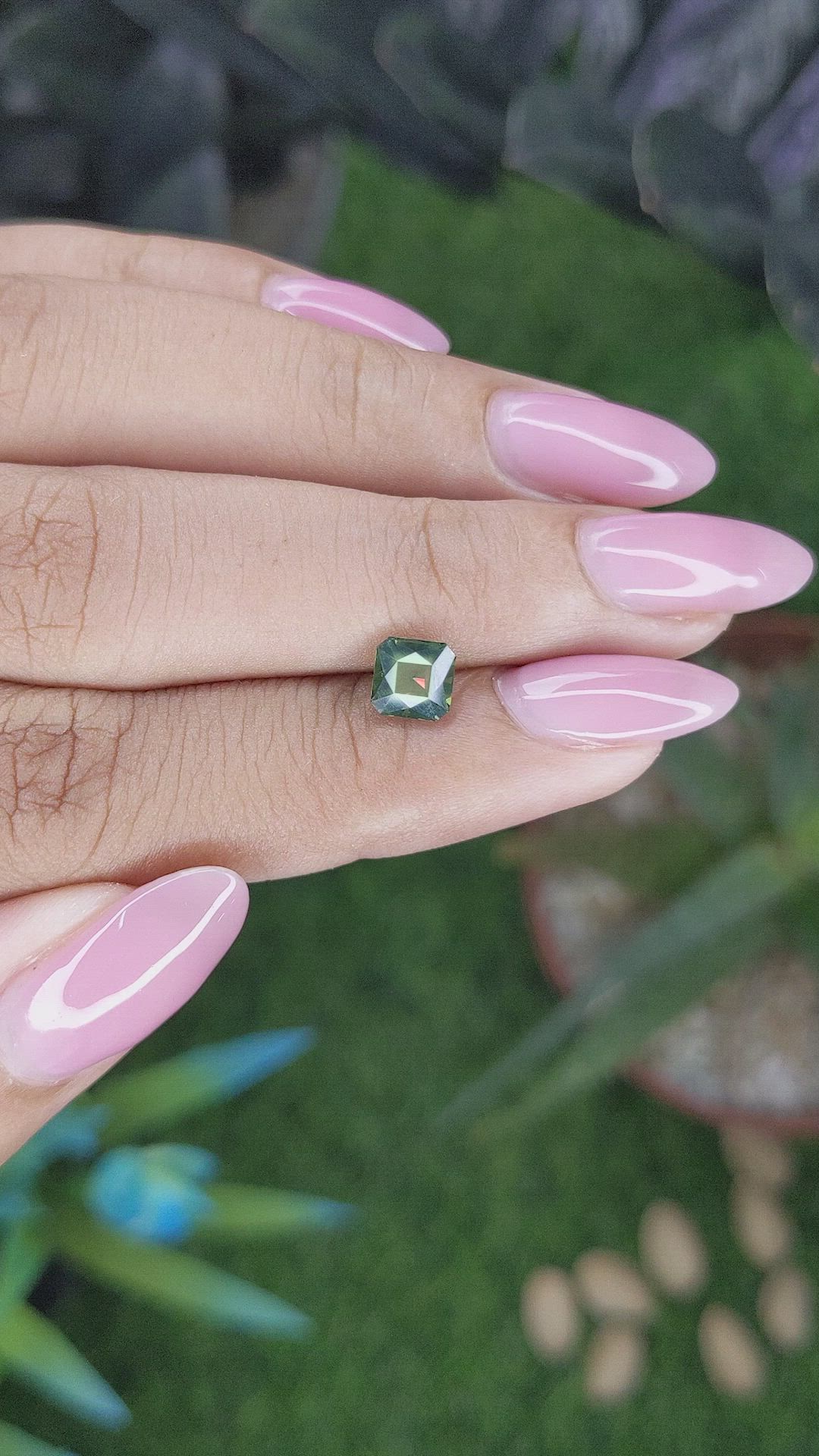 1.27 Ct. Yellowish Green Sapphire from Australia Size Video