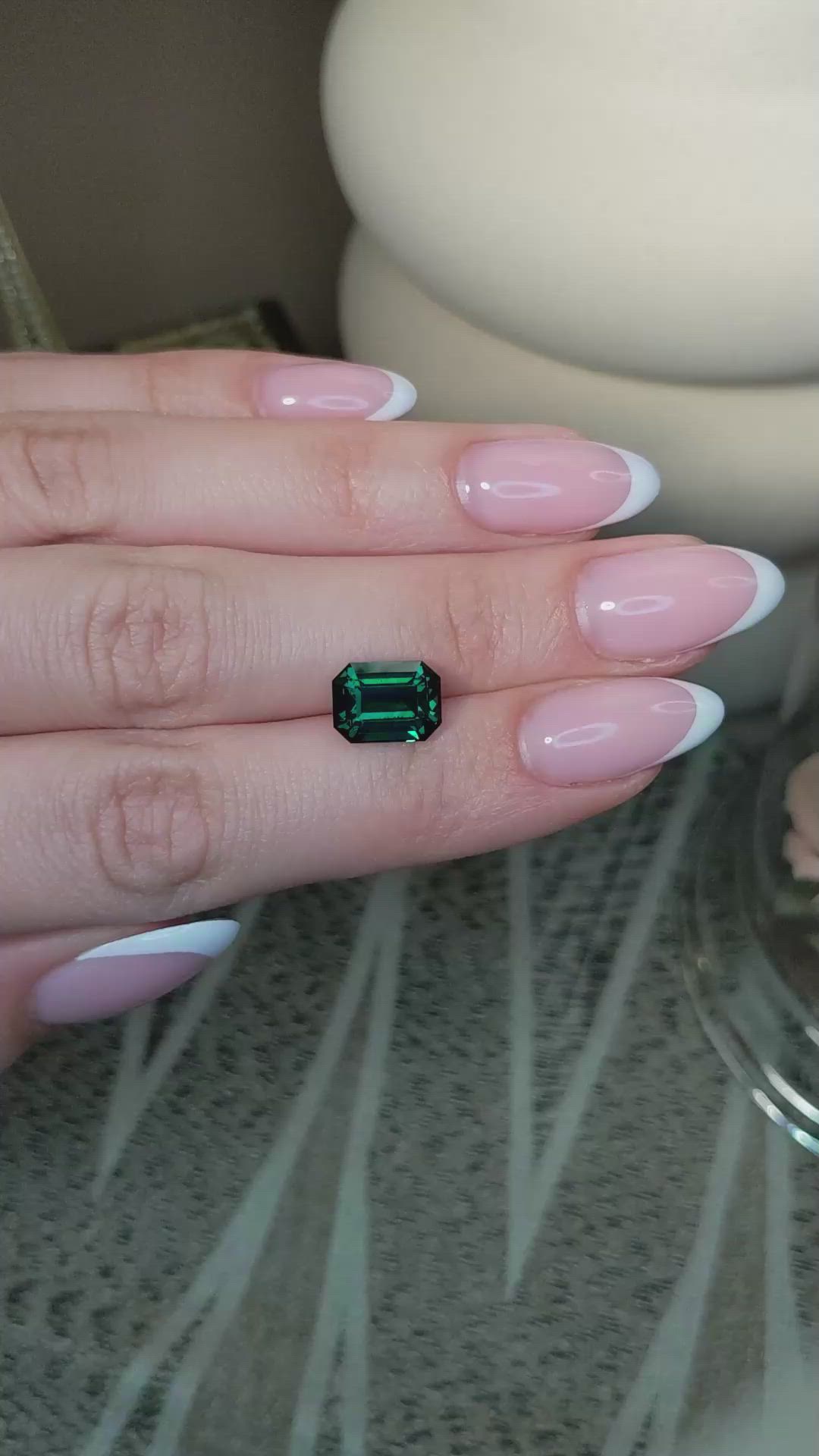 5.10 Ct. Bluish Green Sapphire from Madagascar Size Video