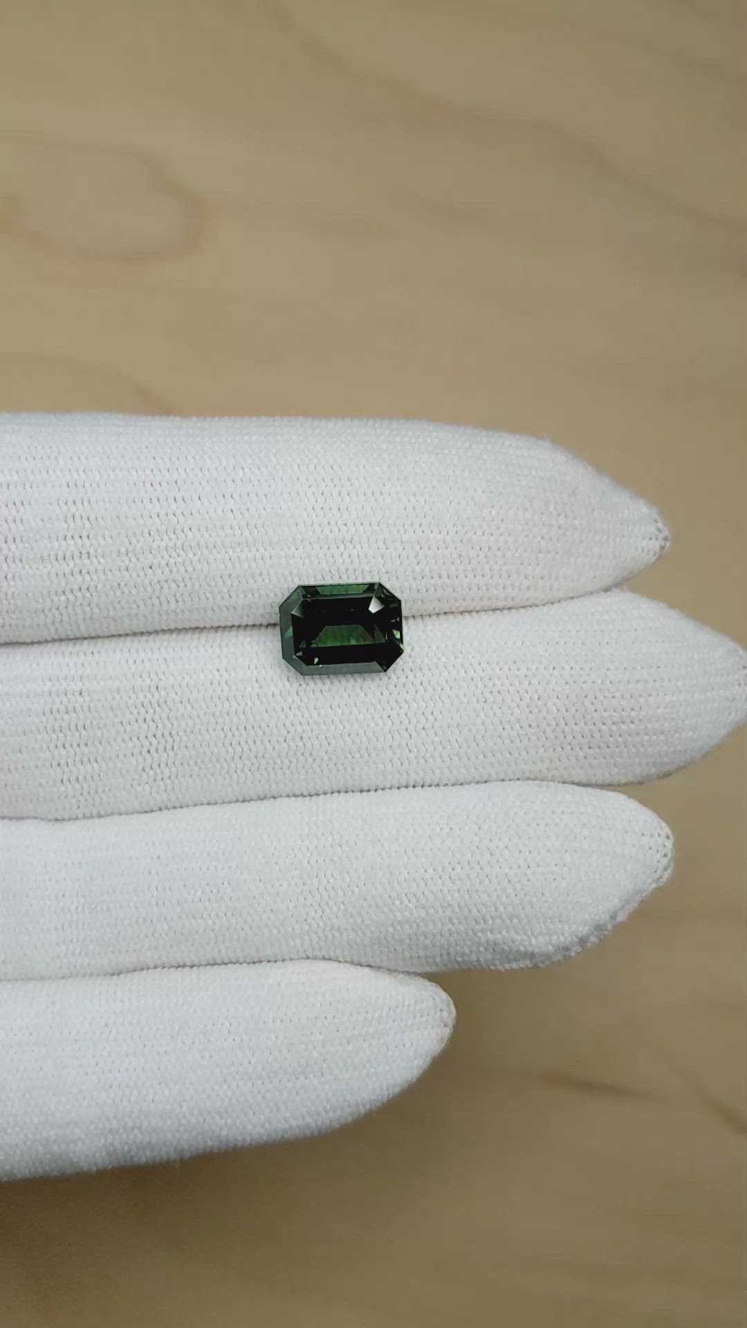 5.10 Ct. Bluish Green Sapphire from Madagascar Size Video