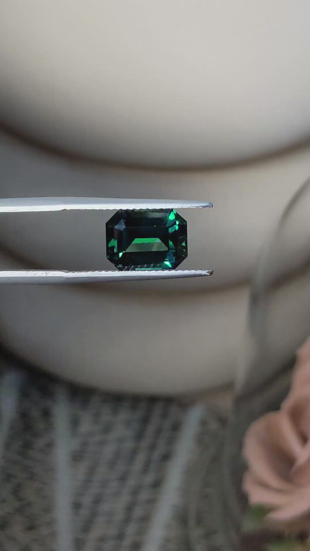 5.10 Ct. Bluish Green Sapphire from Madagascar Size Video