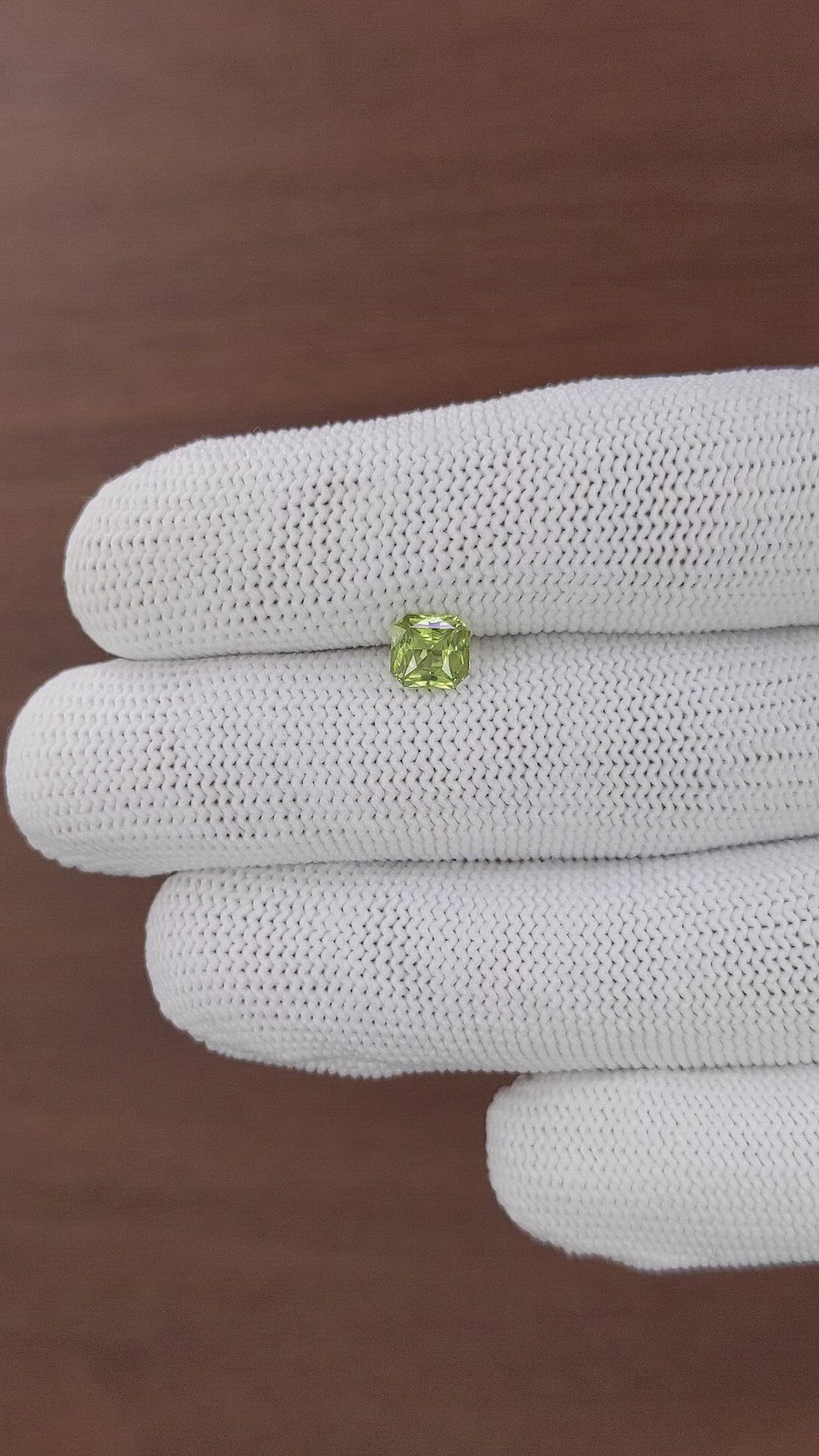 1.05 Ct. Yellowish Green Sapphire from Australia Size Video