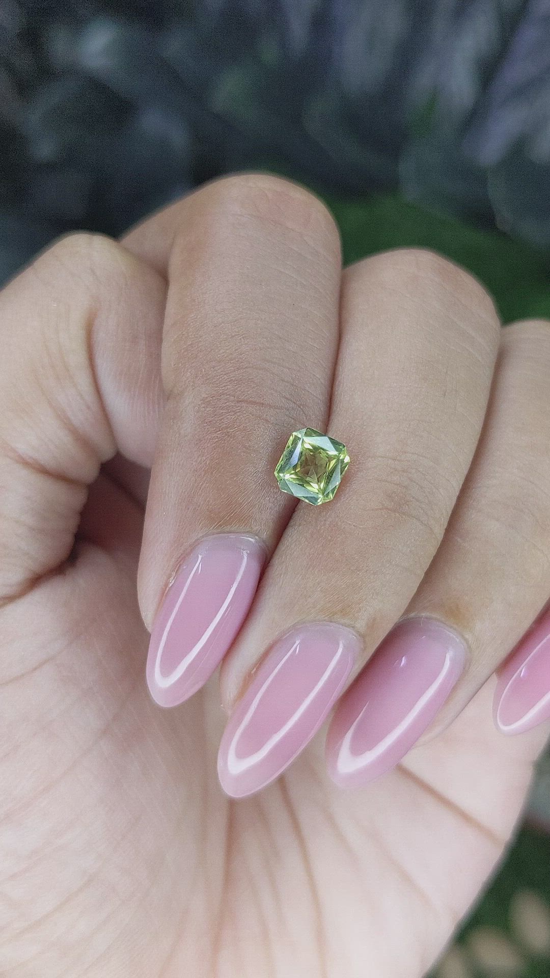 1.05 Ct. Yellowish Green Sapphire from Australia Size Video