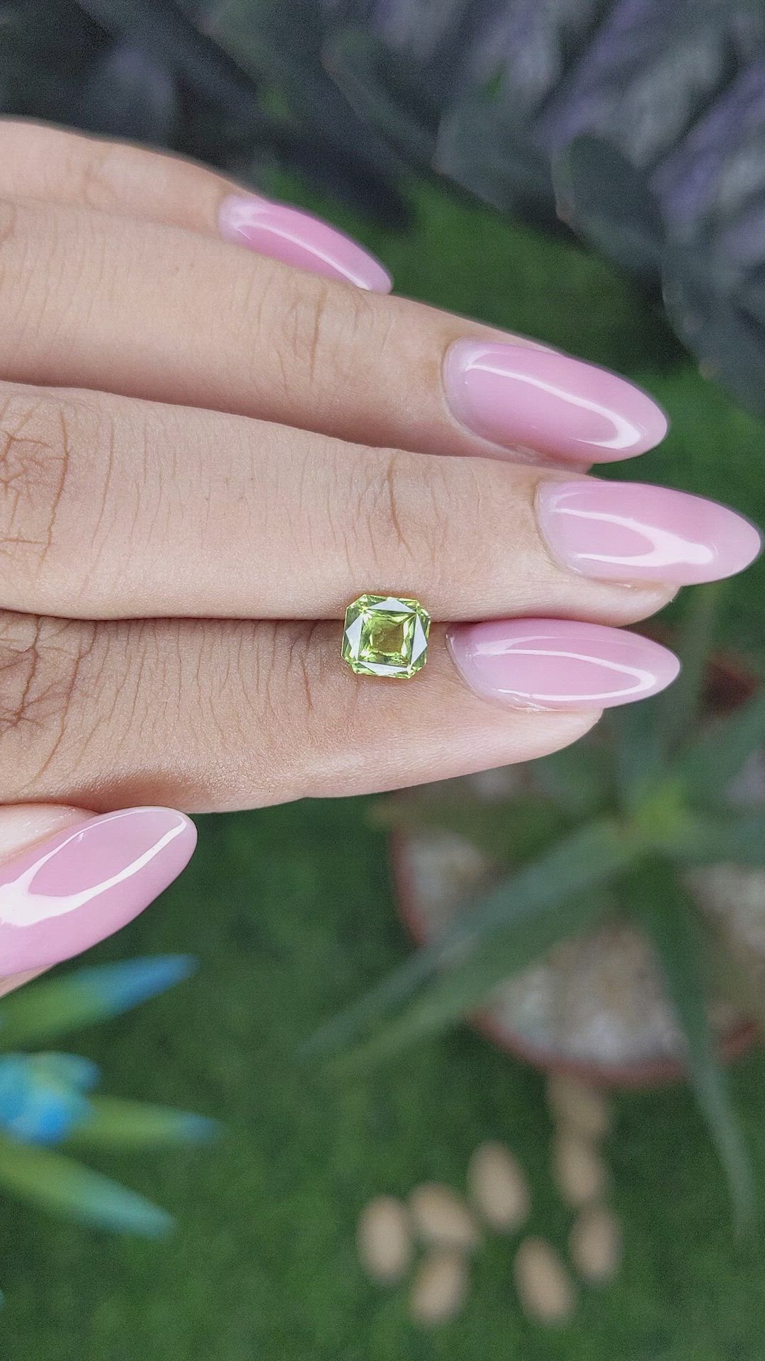 1.05 Ct. Yellowish Green Sapphire from Australia Size Video
