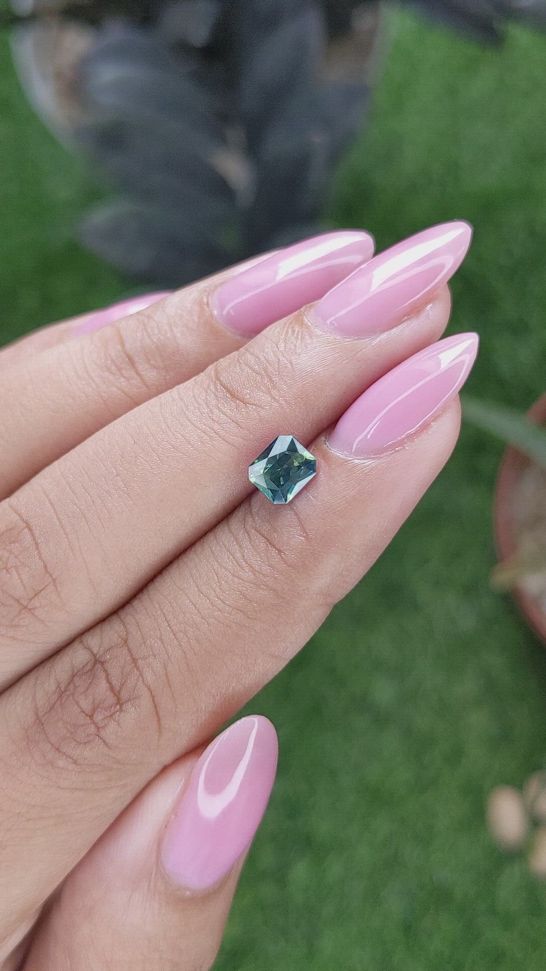1.05 Ct. Bluish Green Sapphire from Australia Size Video