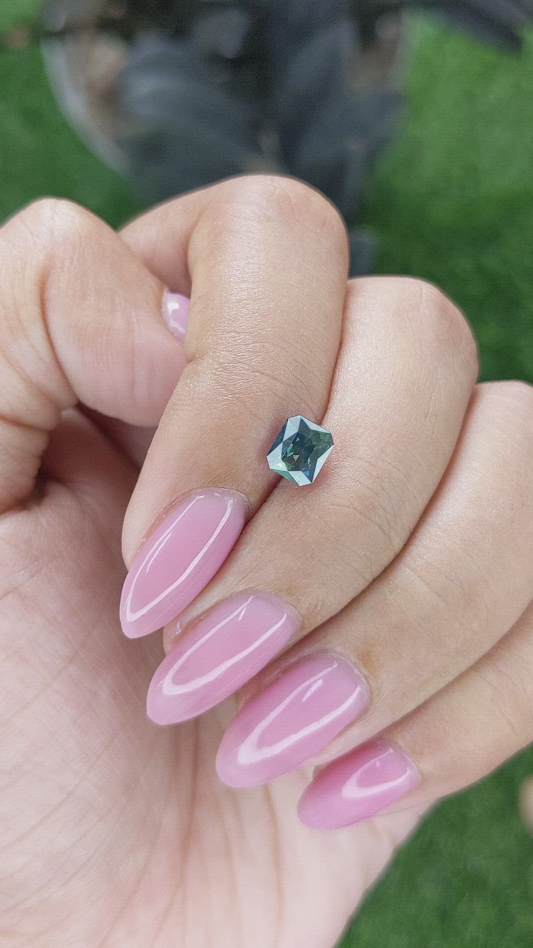 1.05 Ct. Bluish Green Sapphire from Australia Size Video