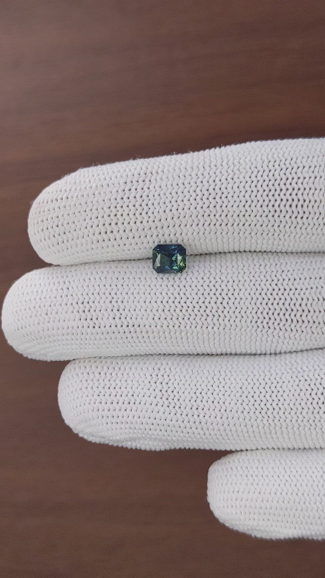 1.05 Ct. Bluish Green Sapphire from Australia Size Video
