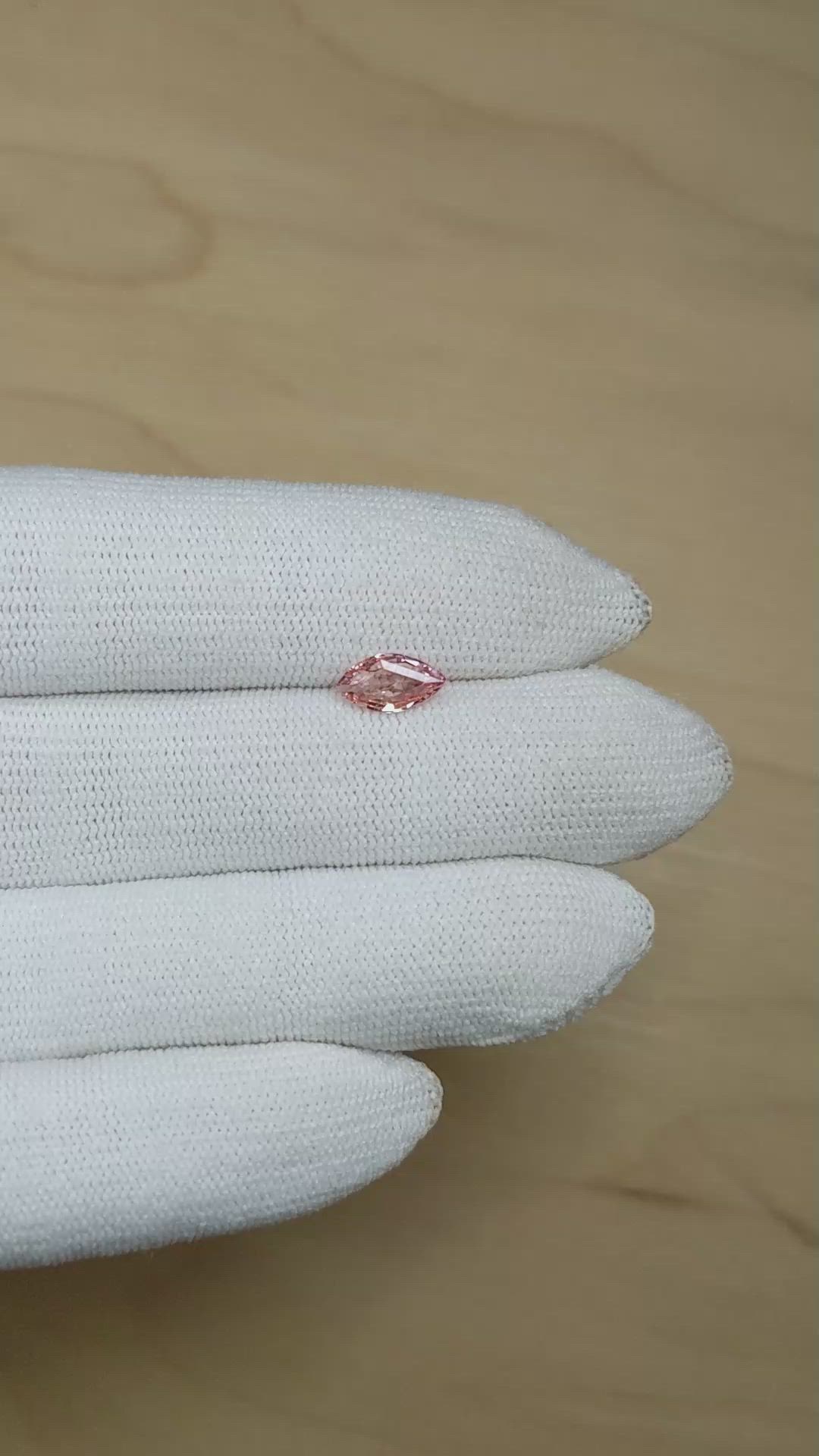 0.99 Ct. Padparadscha Sapphire from Ceylon (Sri Lanka) Size Video